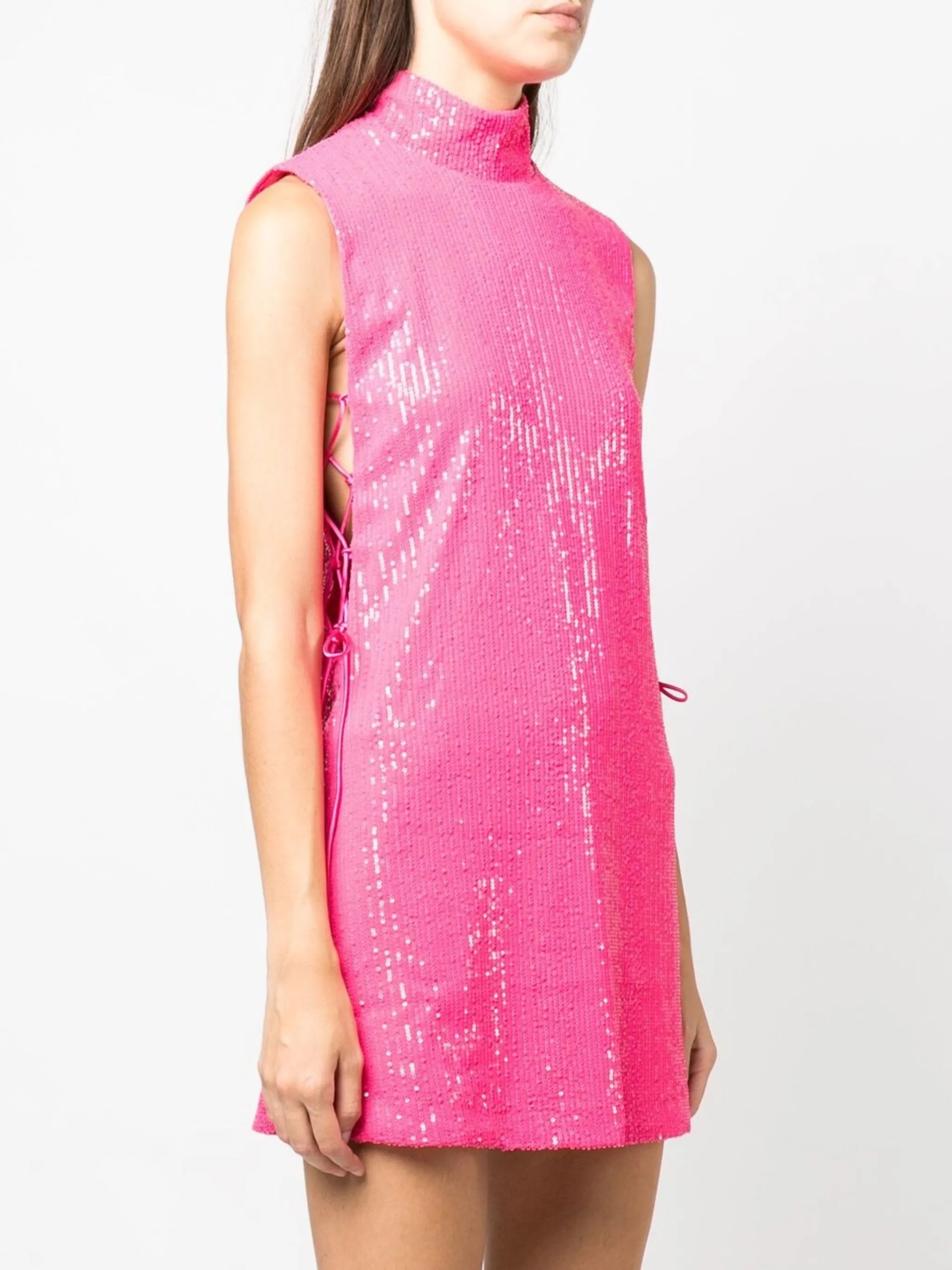 sequin sleeveless mini dress