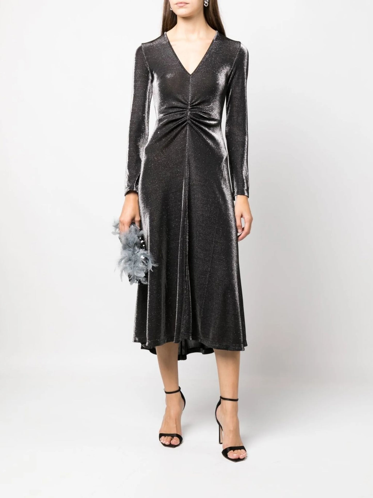 Sierra V-neck midi dress