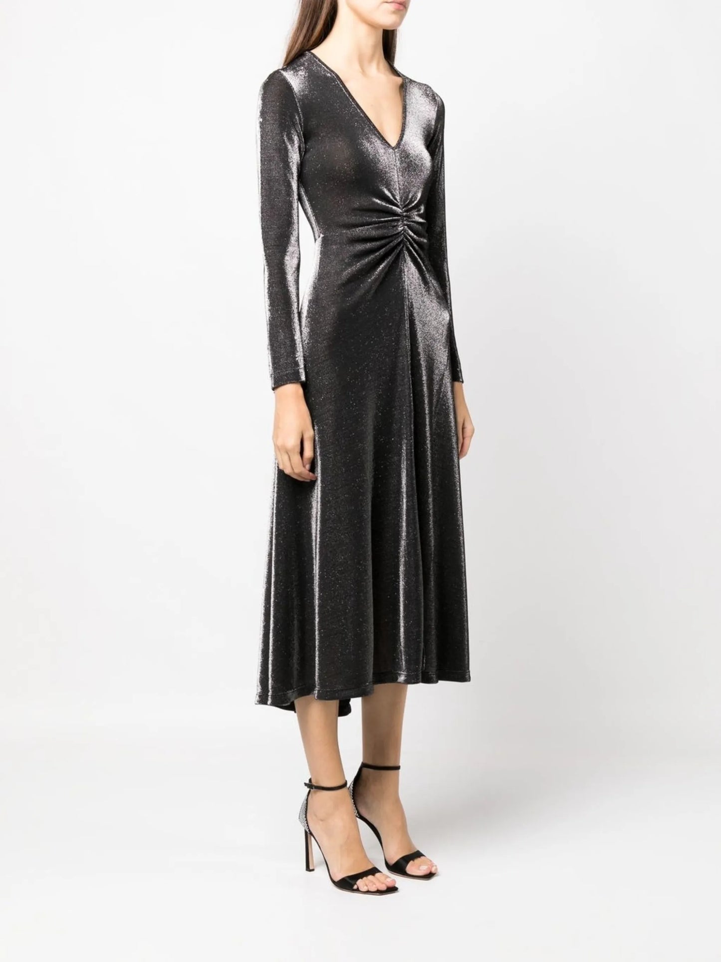 Sierra V-neck midi dress