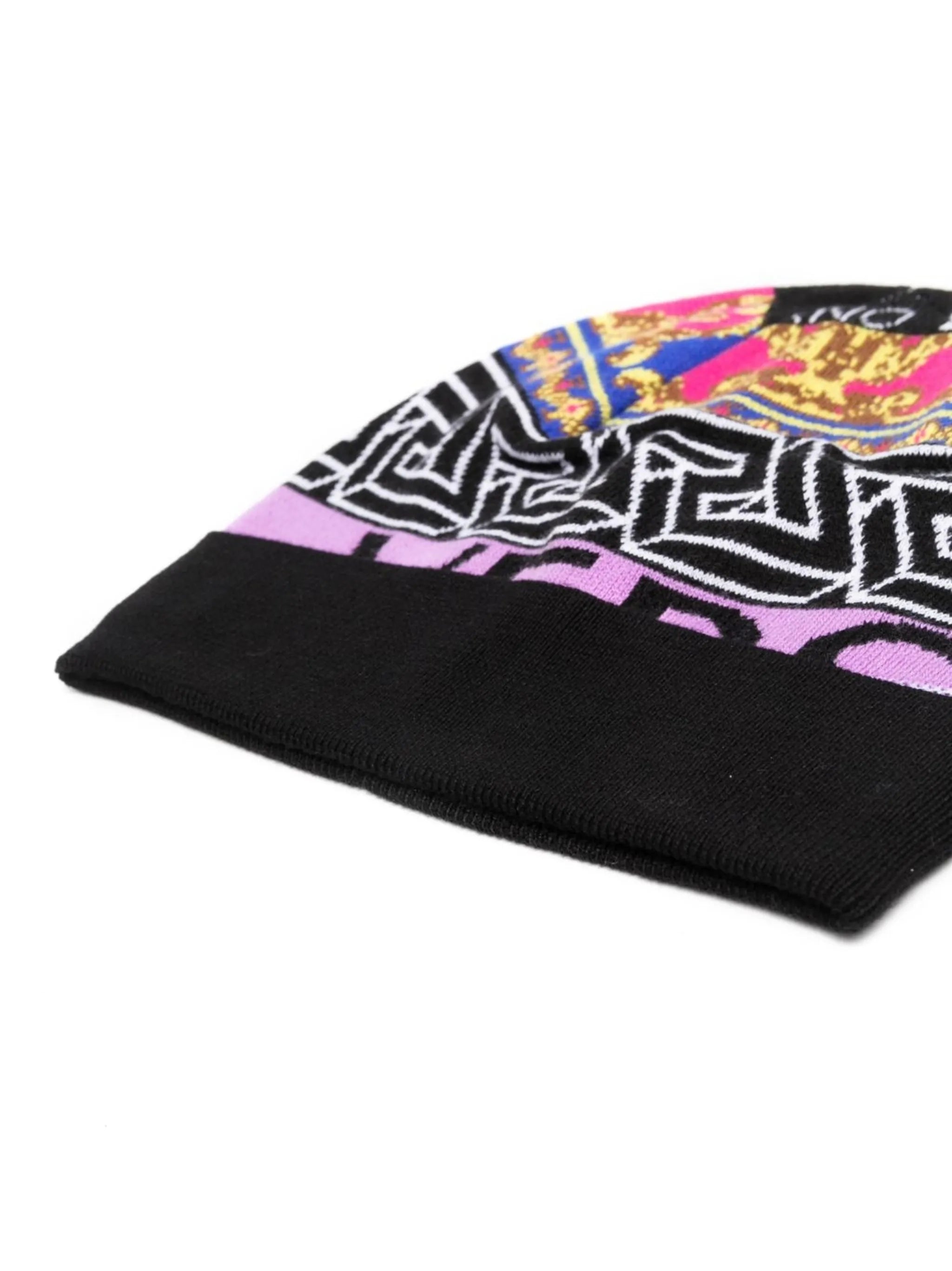 intarsia-knit beanie