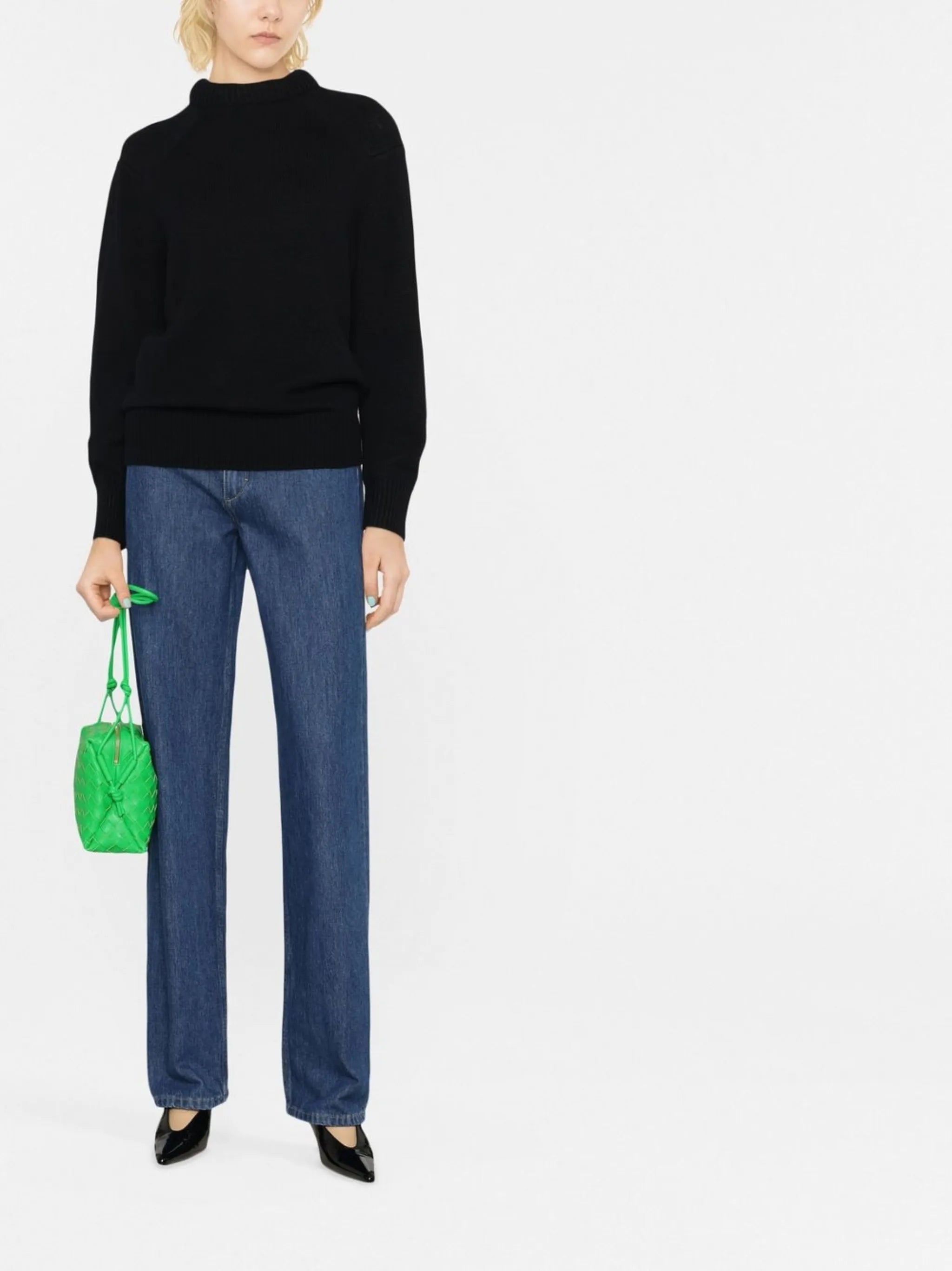 ribbed roll-neck jumper