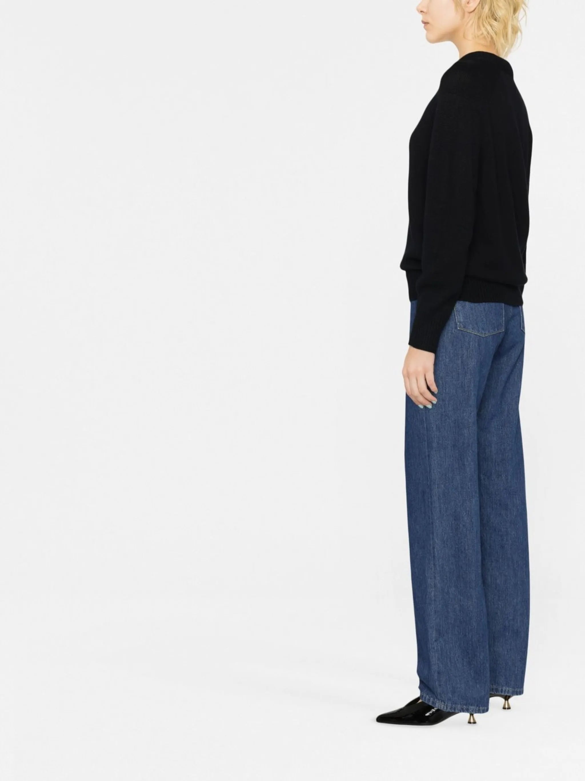ribbed roll-neck jumper
