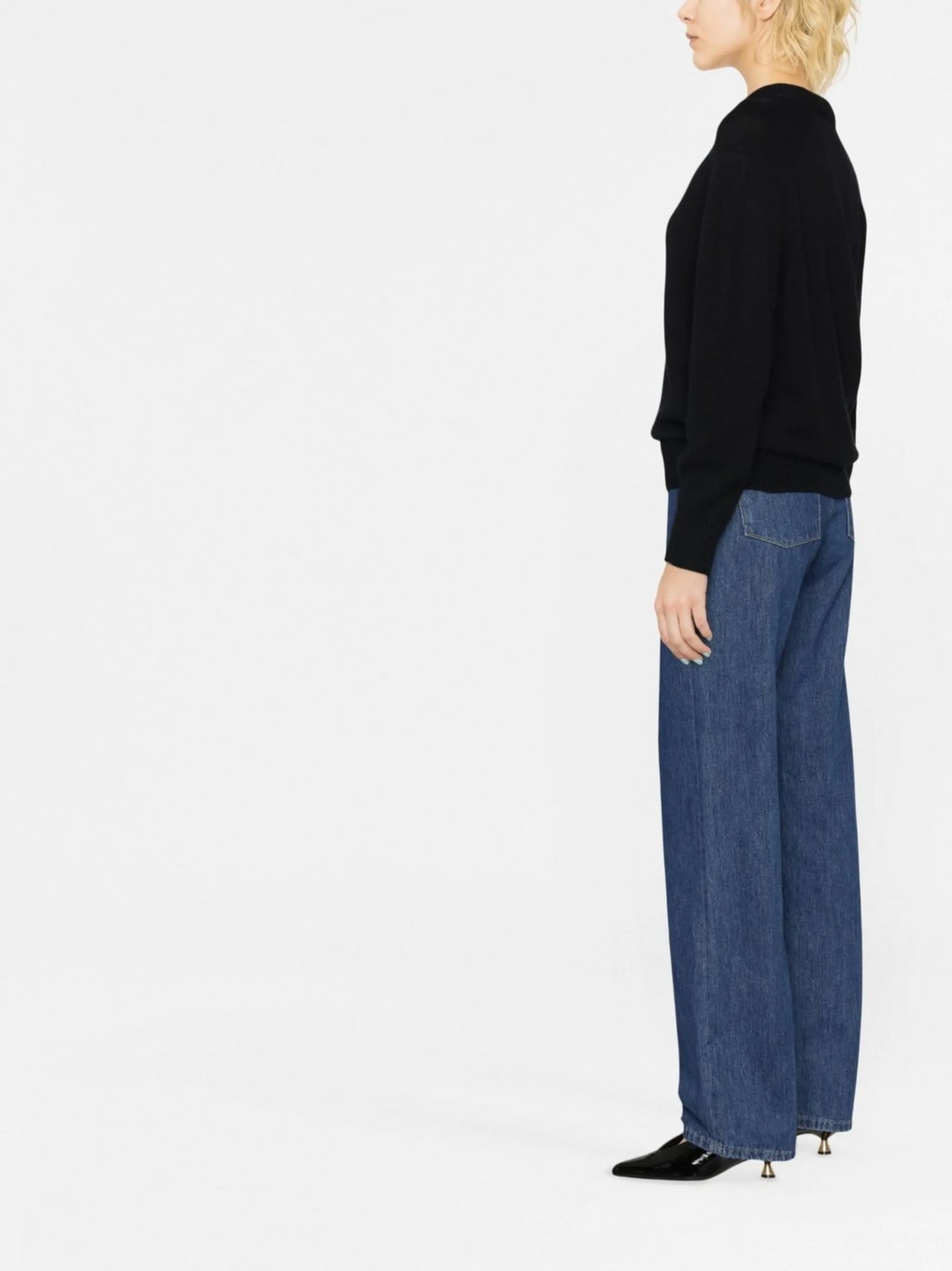 ribbed roll-neck jumper