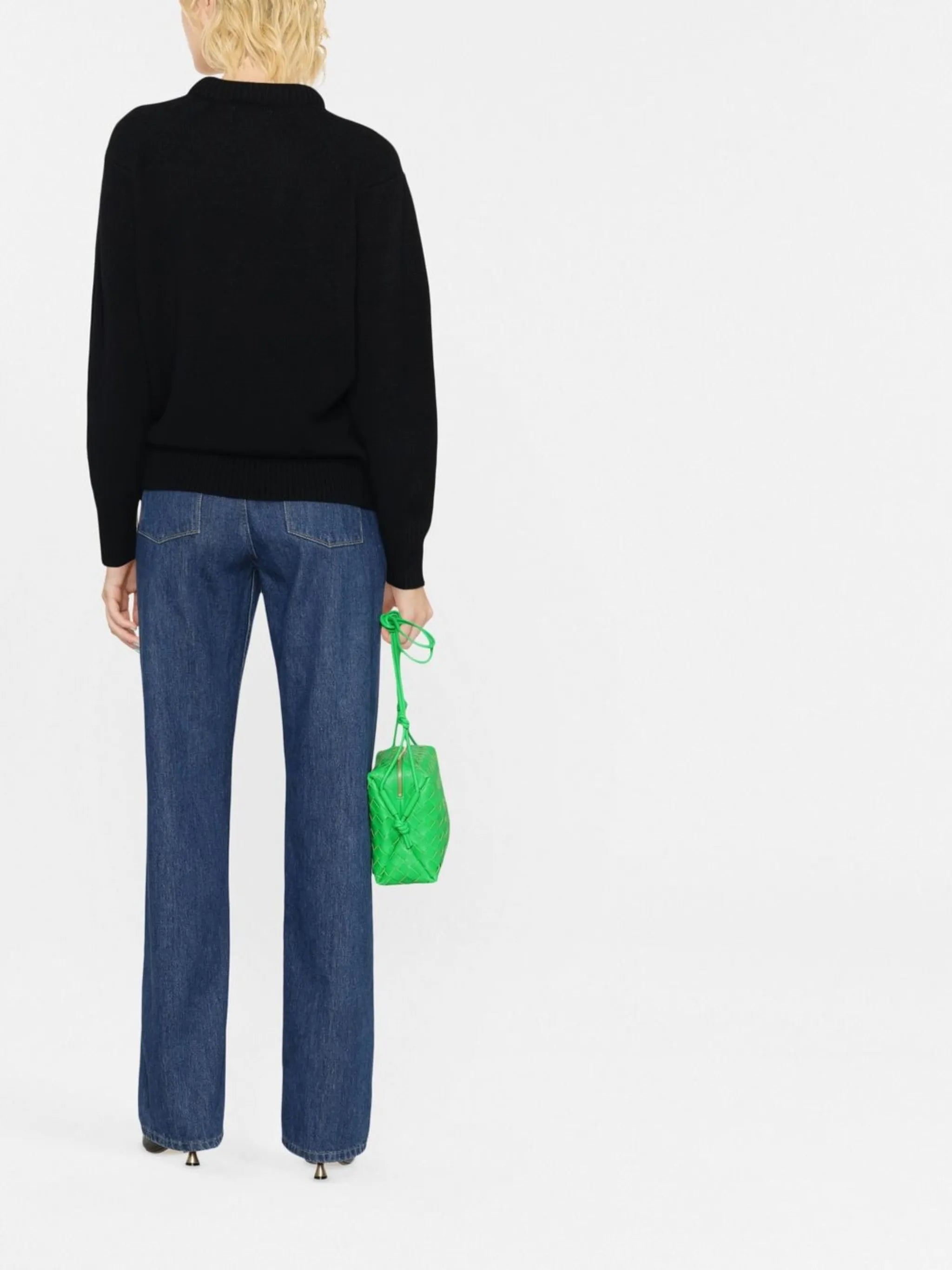 ribbed roll-neck jumper