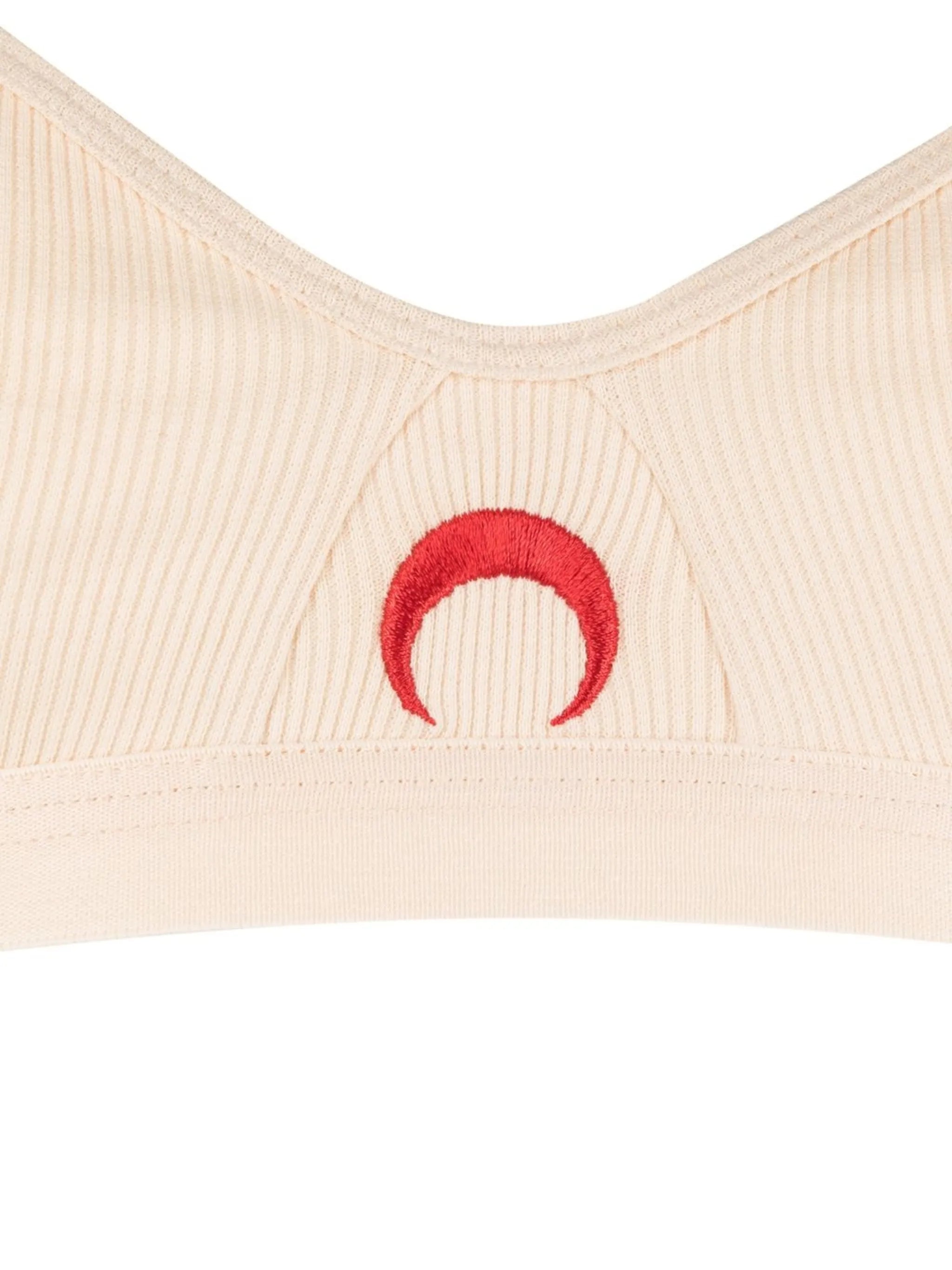 ribbed stretch-organic cotton bra