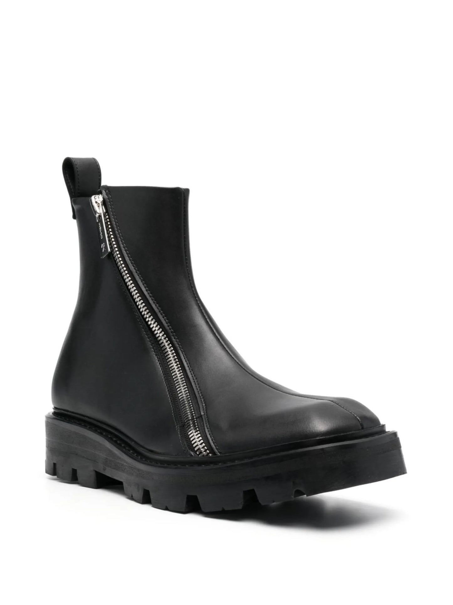 double-zip ankle boots