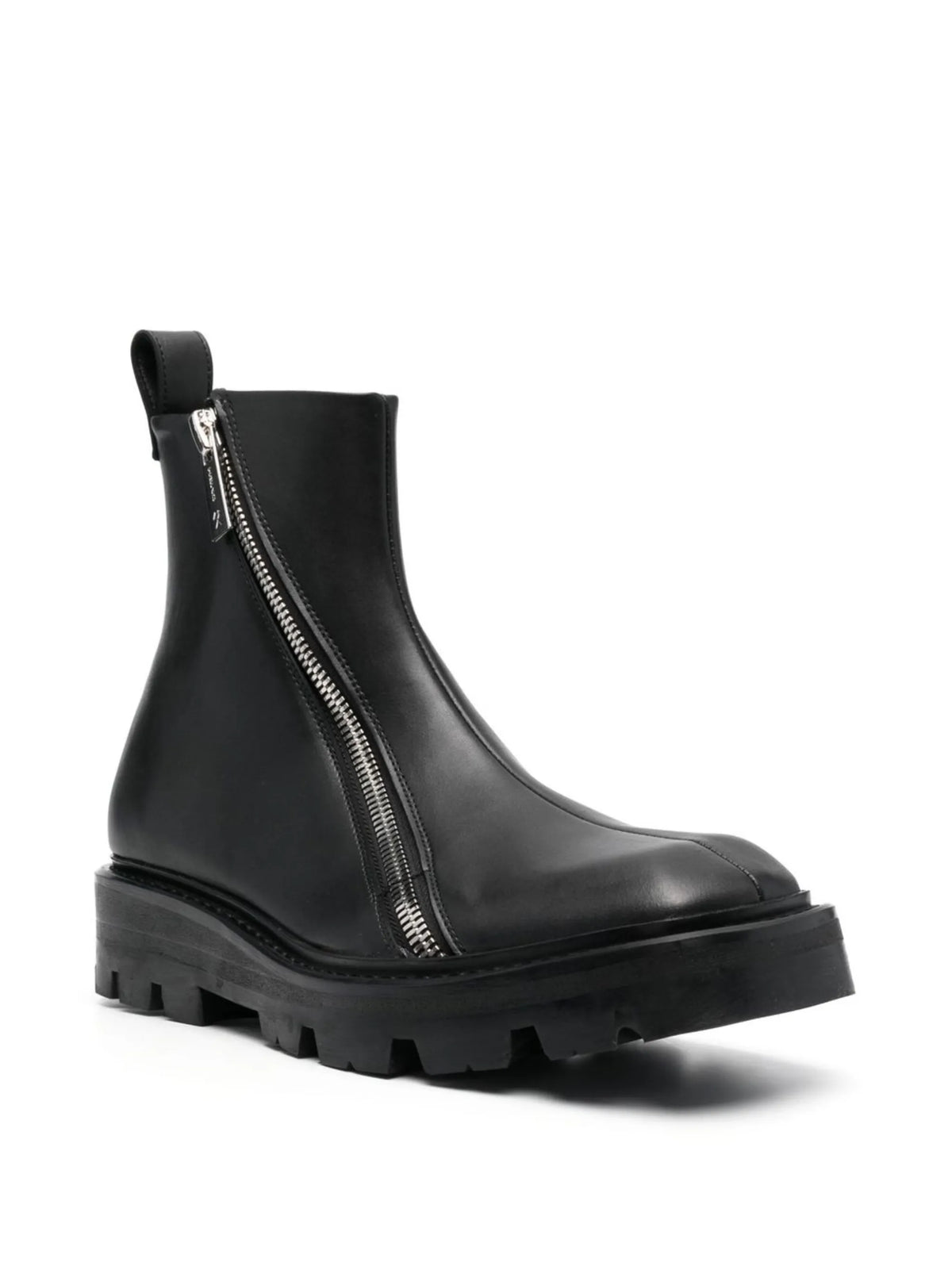 double-zip ankle boots