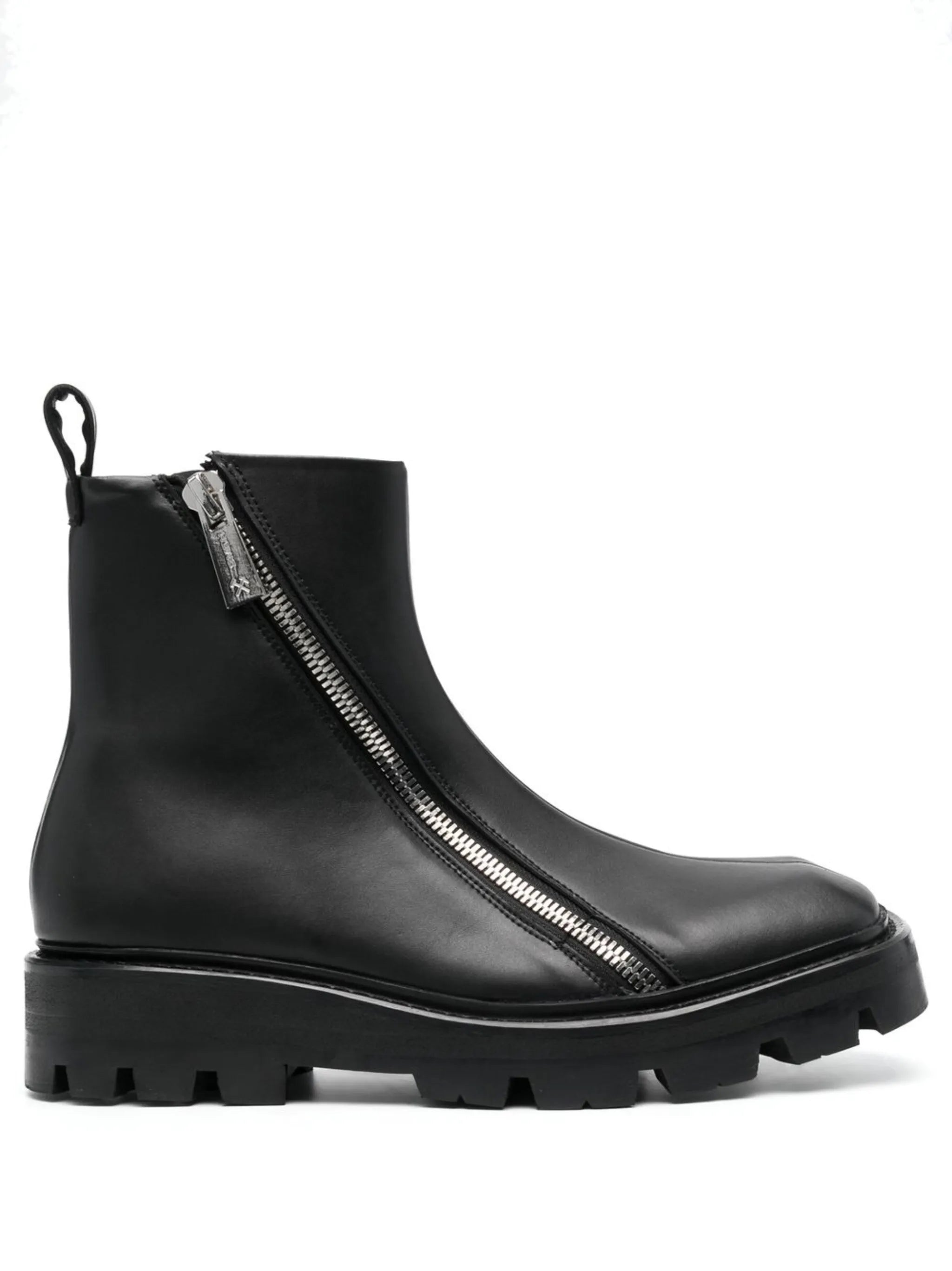 double-zip ankle boots
