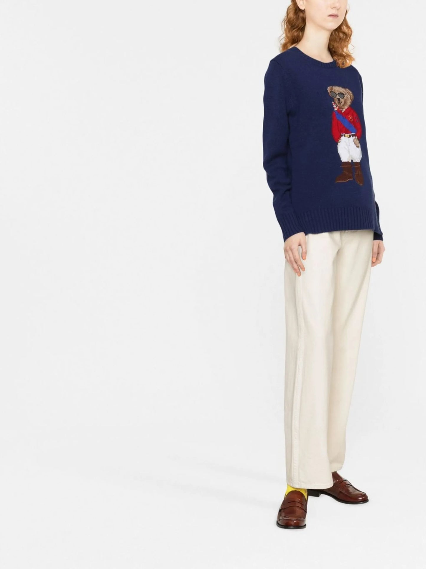 Polo Bear intarsia-knit jumper