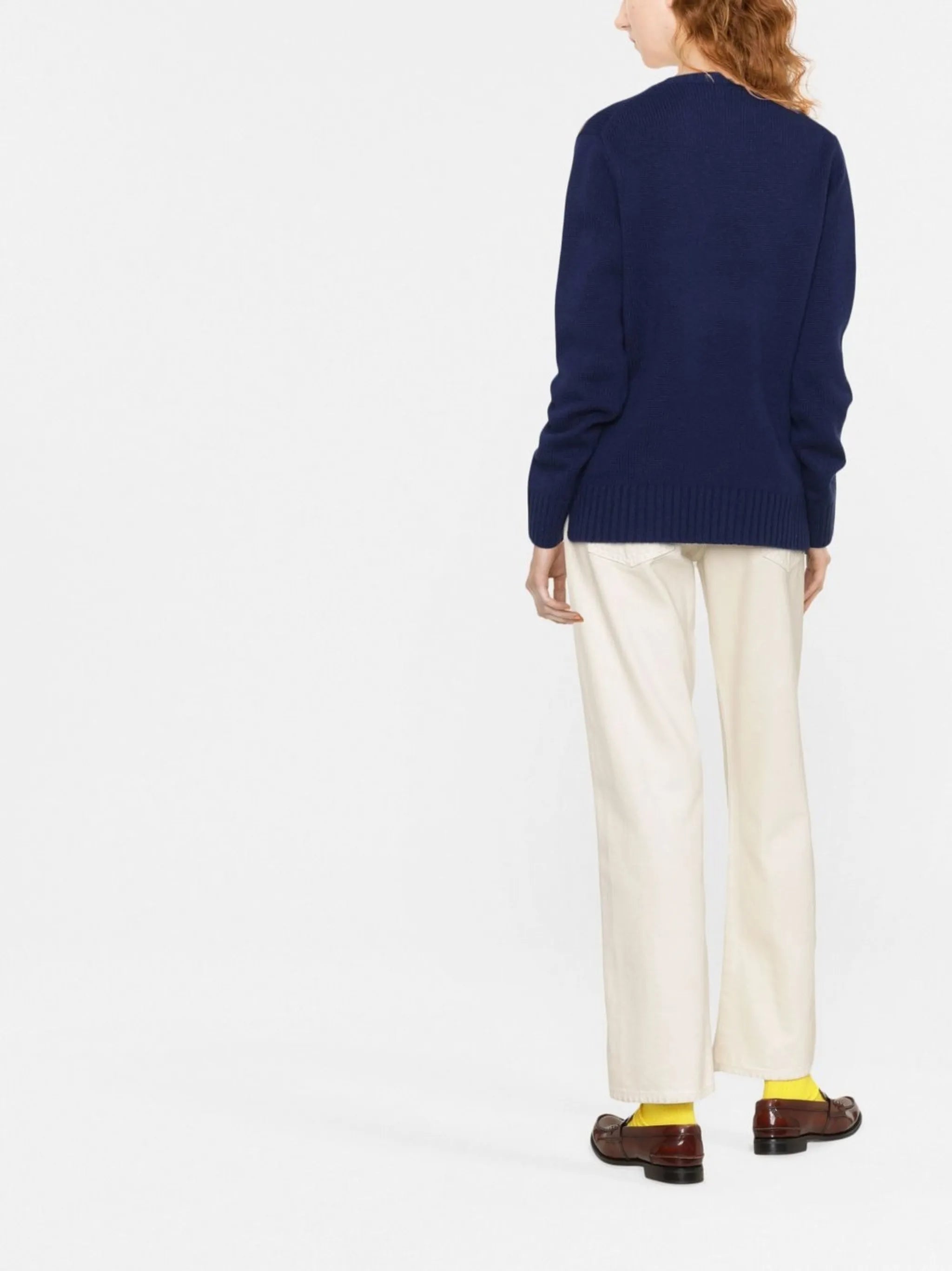 Polo Bear intarsia-knit jumper