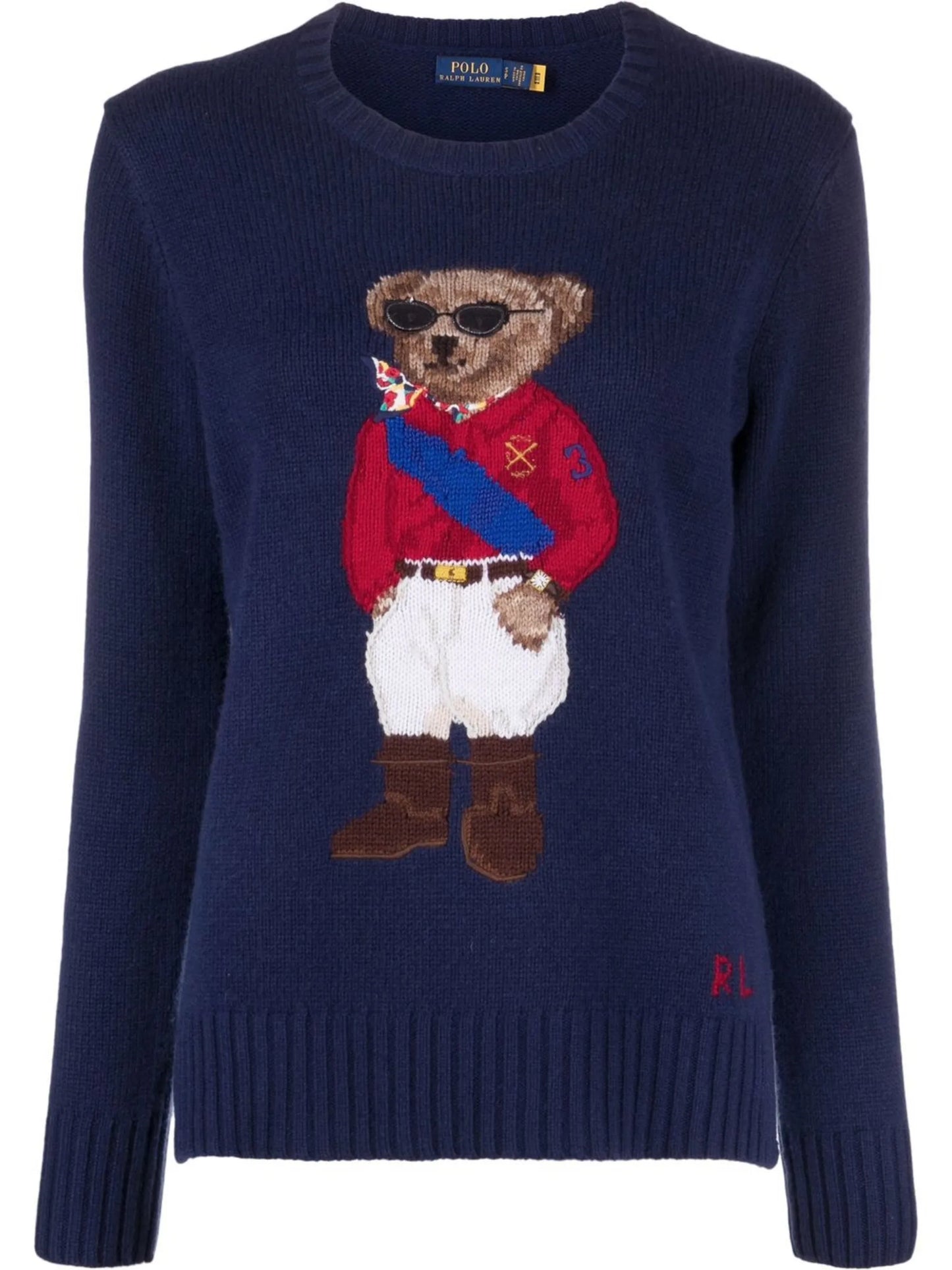 Polo Bear intarsia-knit jumper
