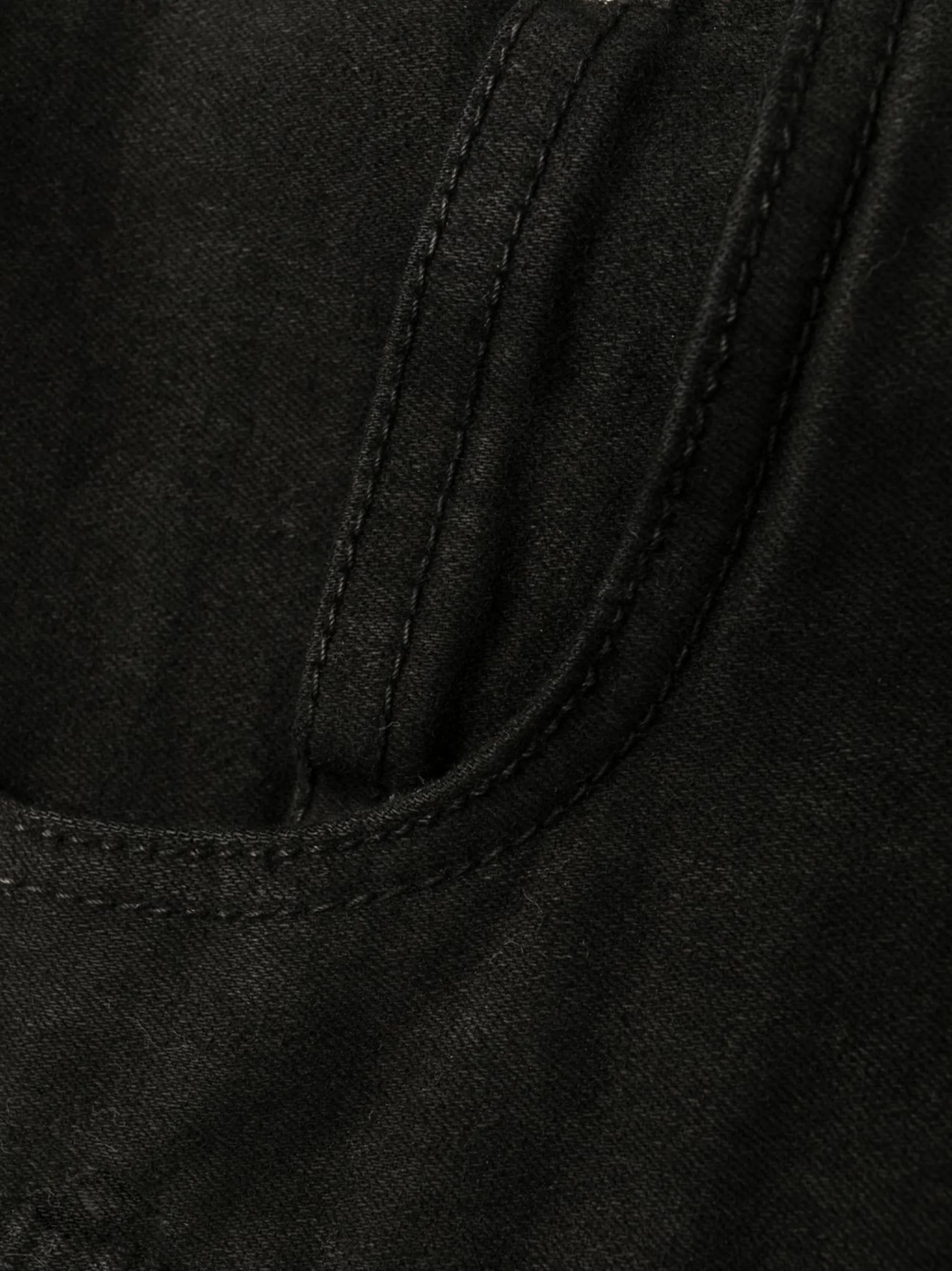 Dirt asymmetric denim shorts