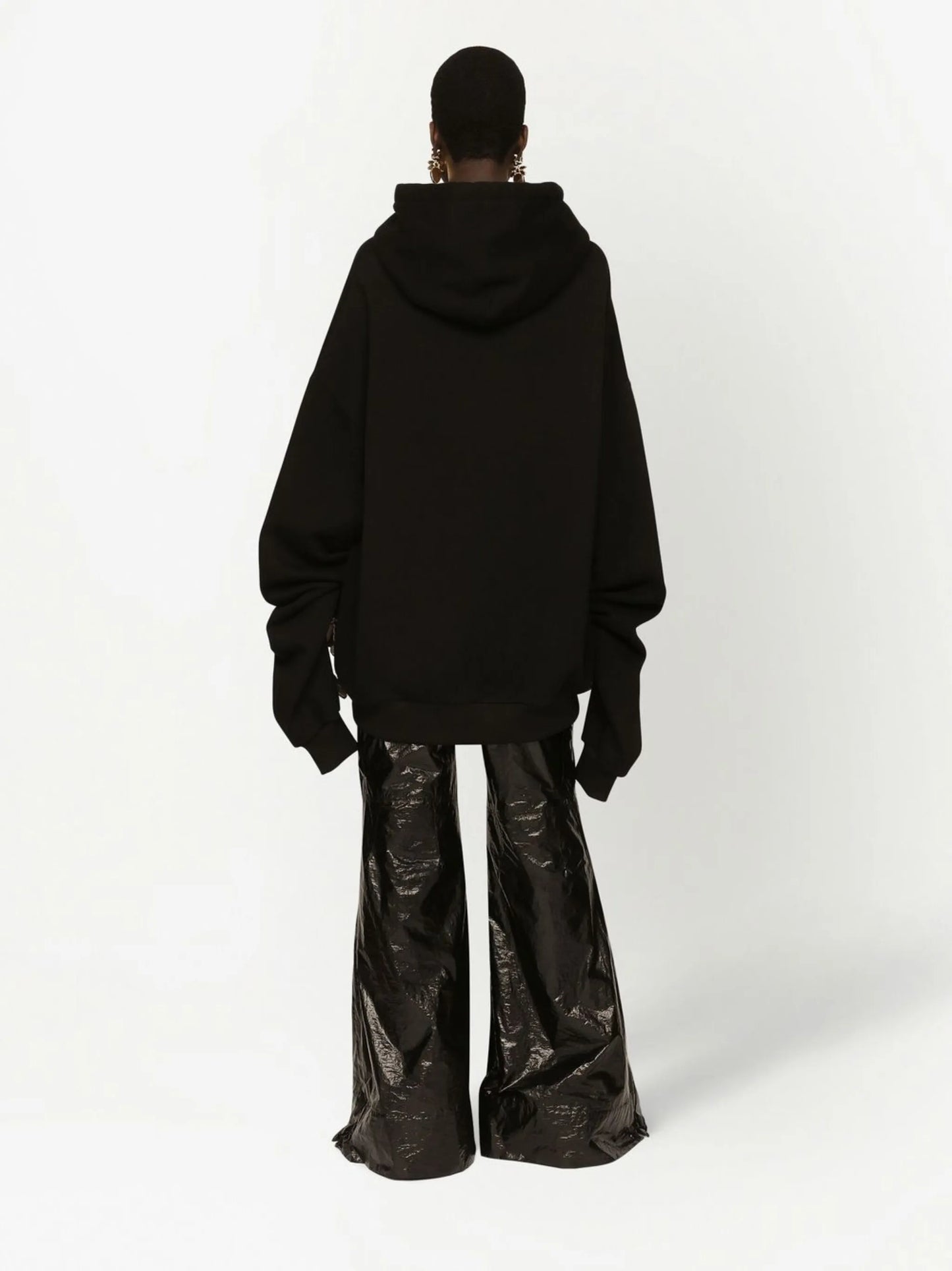 graphic-print drawstring hoodie