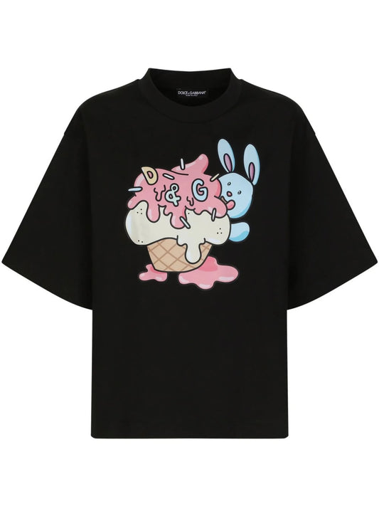 graphic-print short-sleeved T-shirt