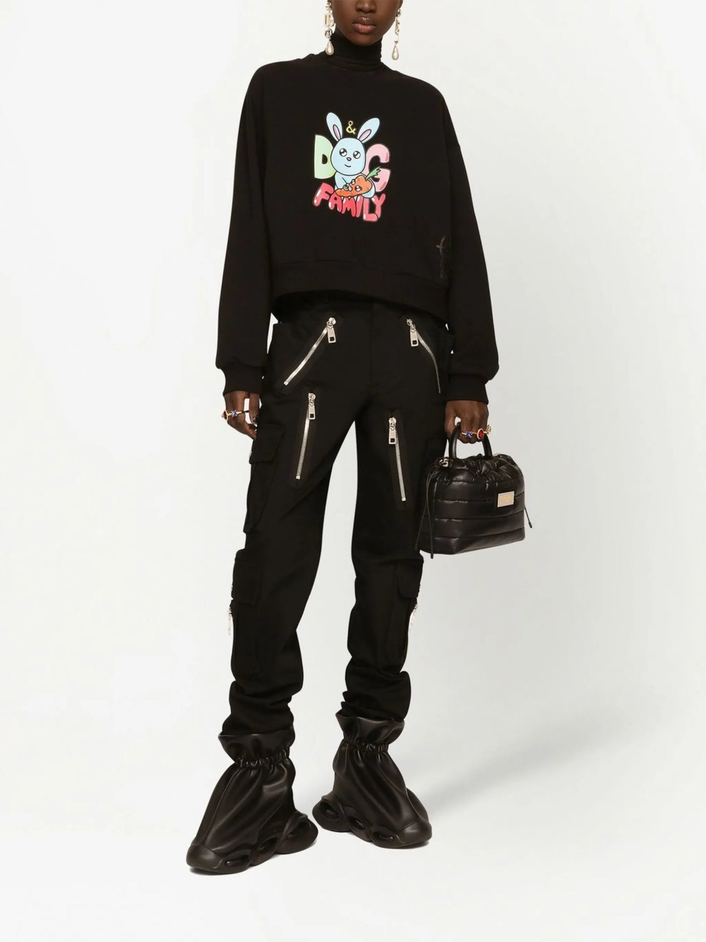 graphic-print cotton-blend sweatshirt