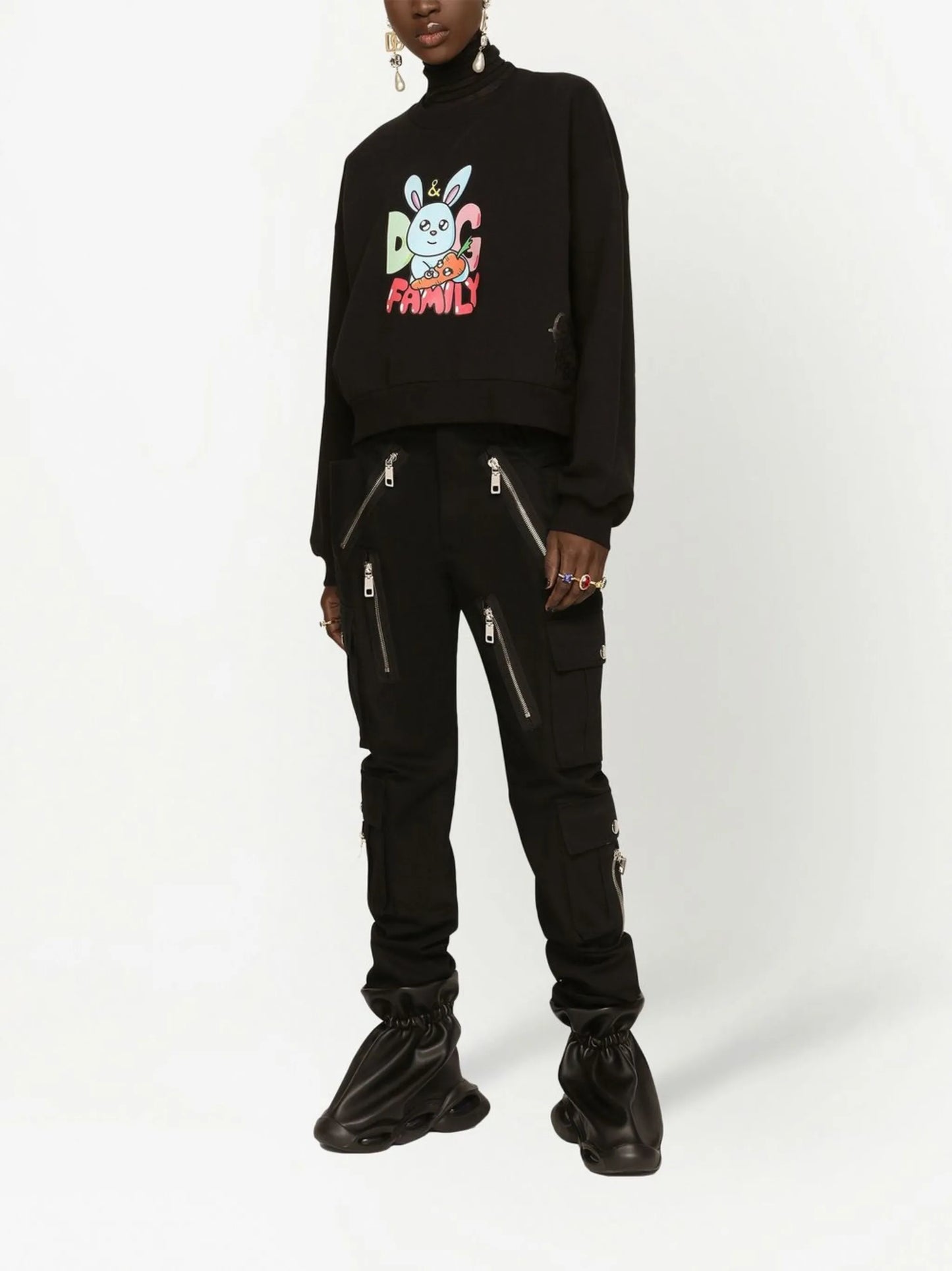 graphic-print cotton-blend sweatshirt
