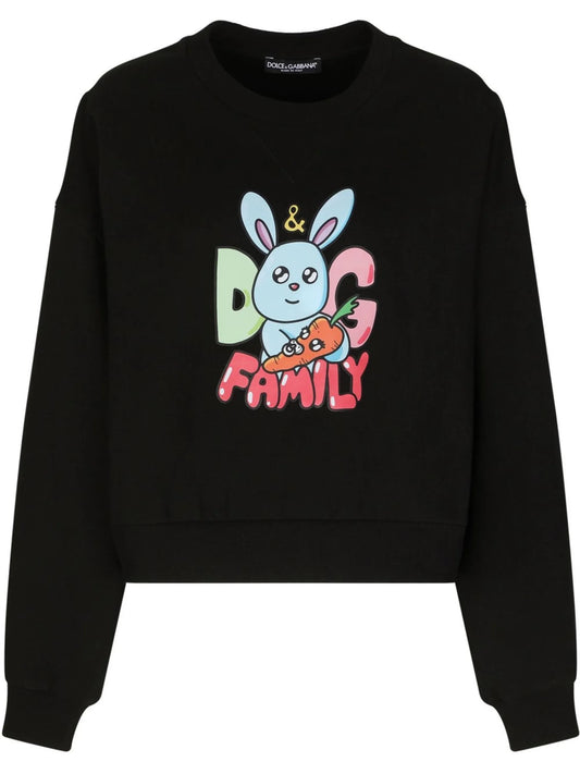 graphic-print cotton-blend sweatshirt