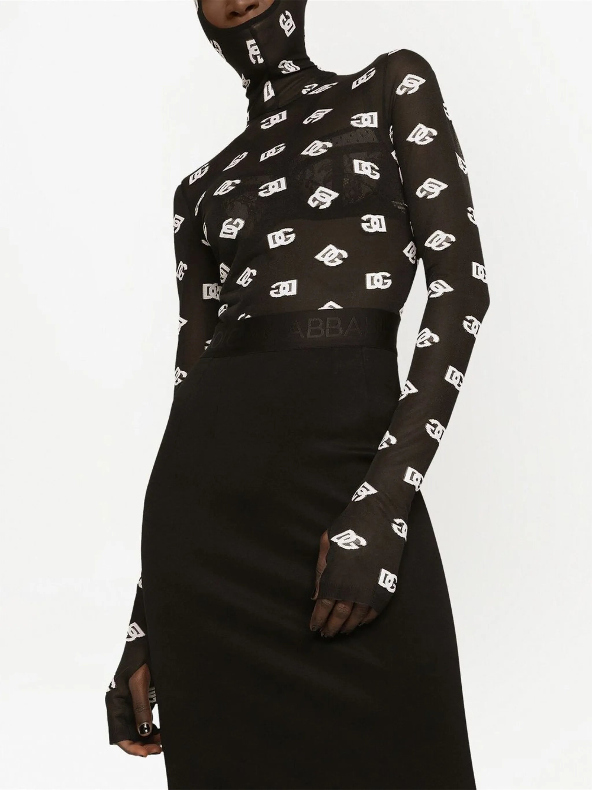 logo-print hooded jumpsuit