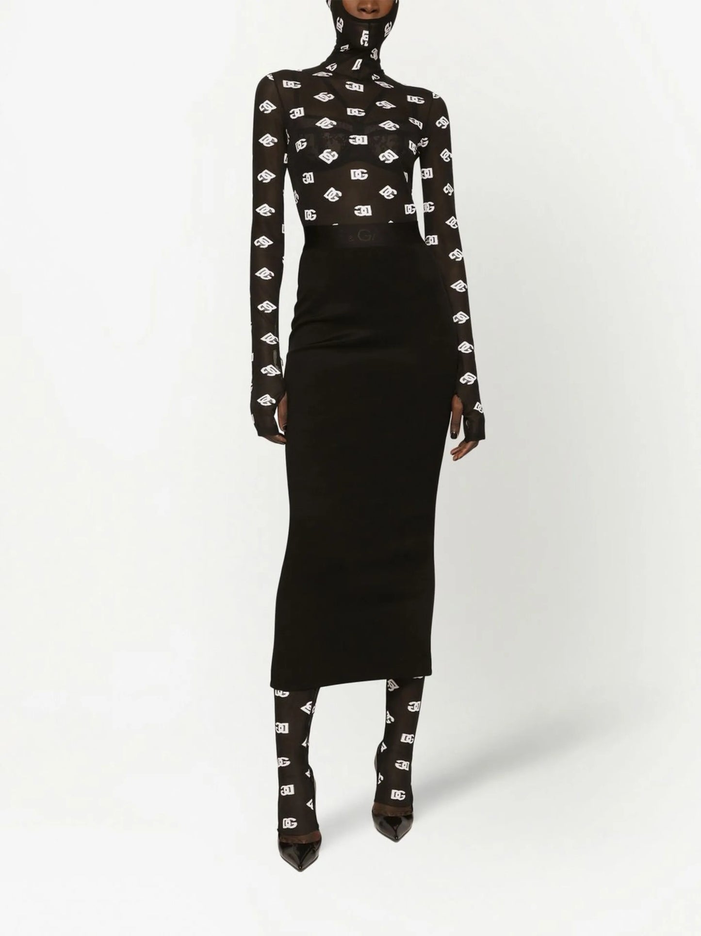 logo-print hooded jumpsuit