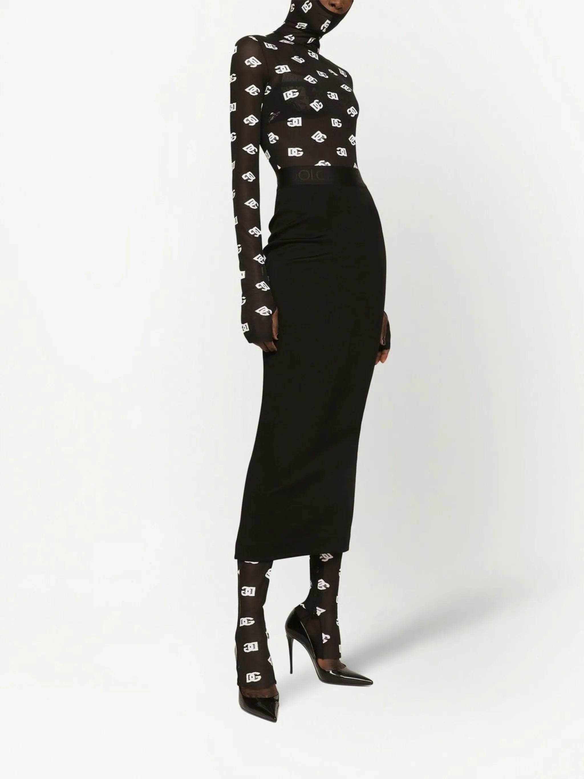 logo-print hooded jumpsuit