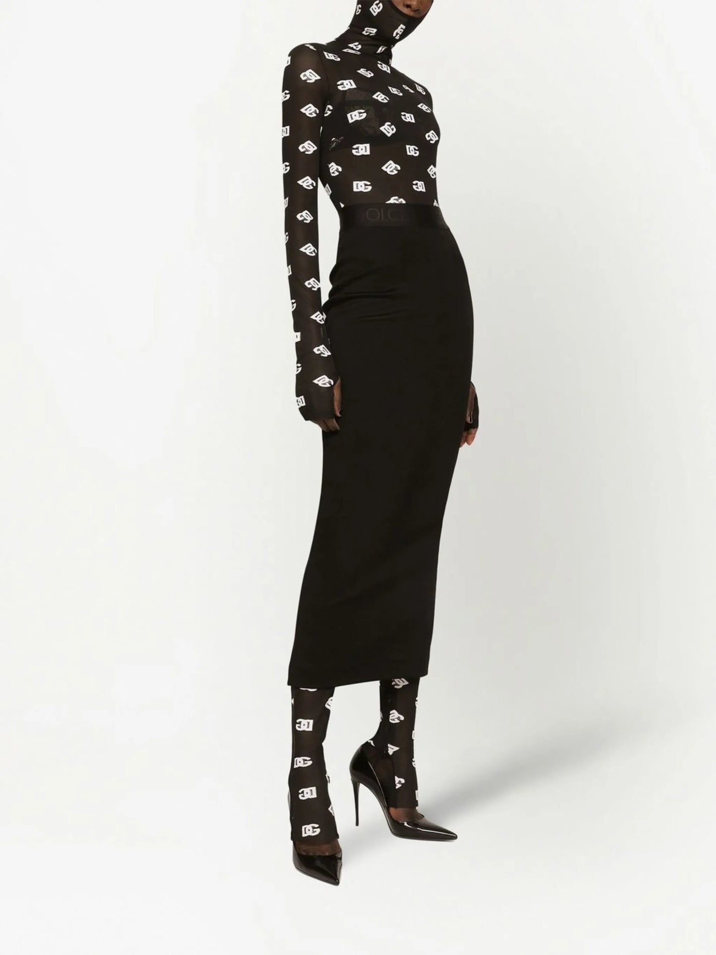 logo-print hooded jumpsuit