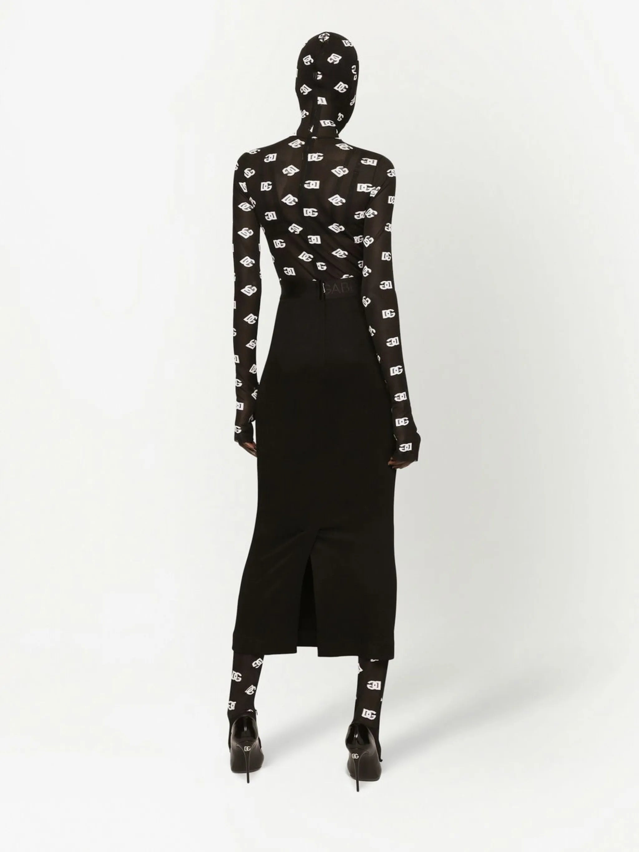 logo-print hooded jumpsuit