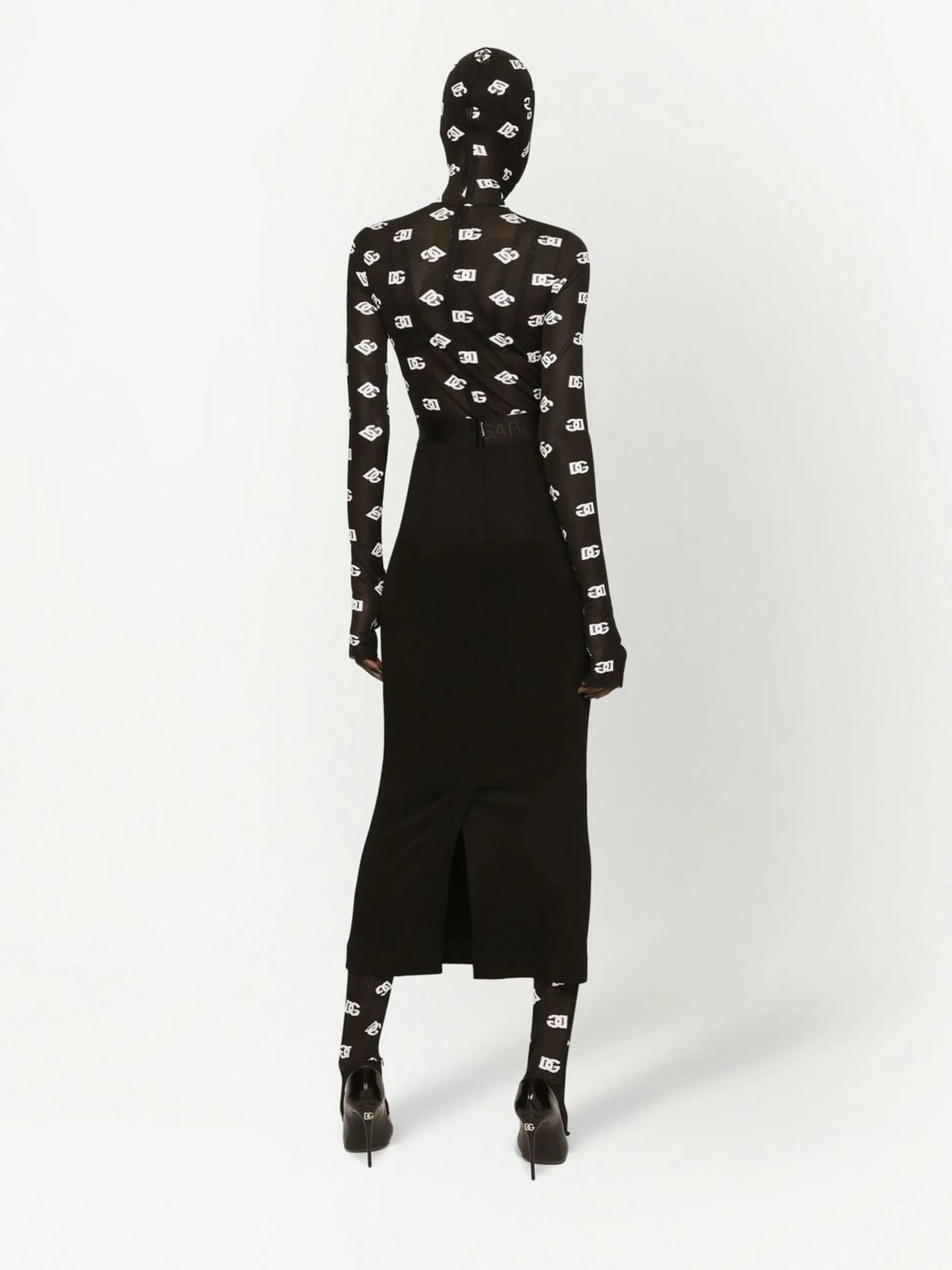 logo-print hooded jumpsuit