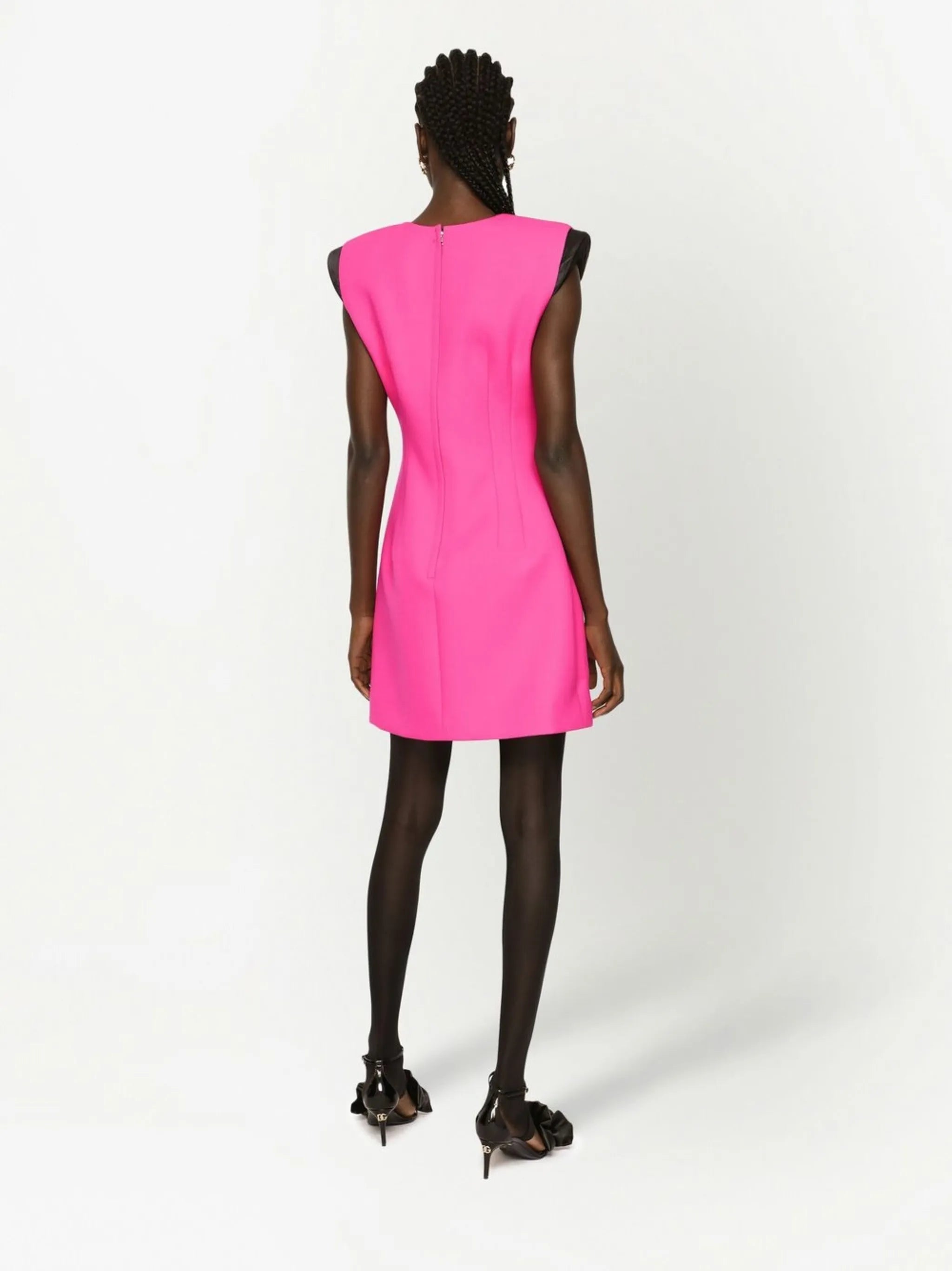 sleeveless wool minidress