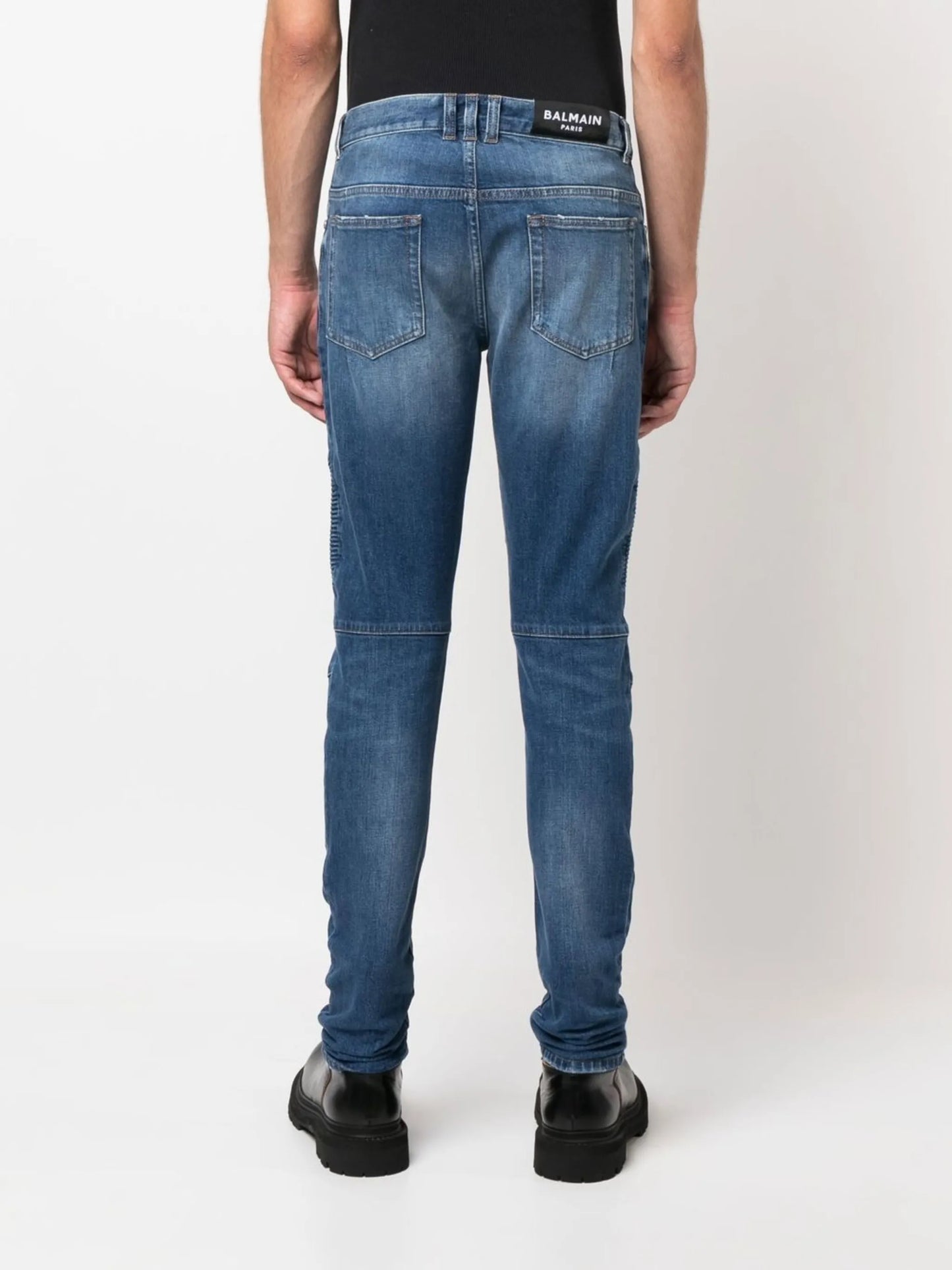 ribbed-detail skinny jeans