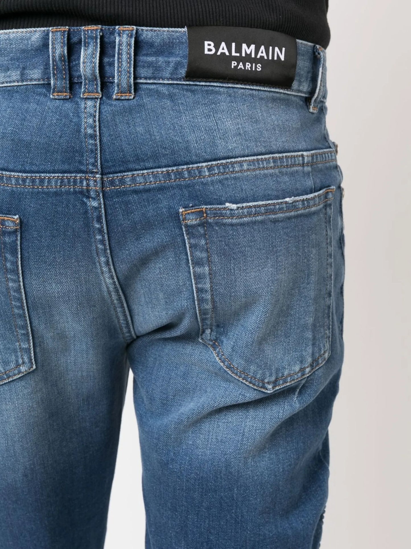 ribbed-detail skinny jeans