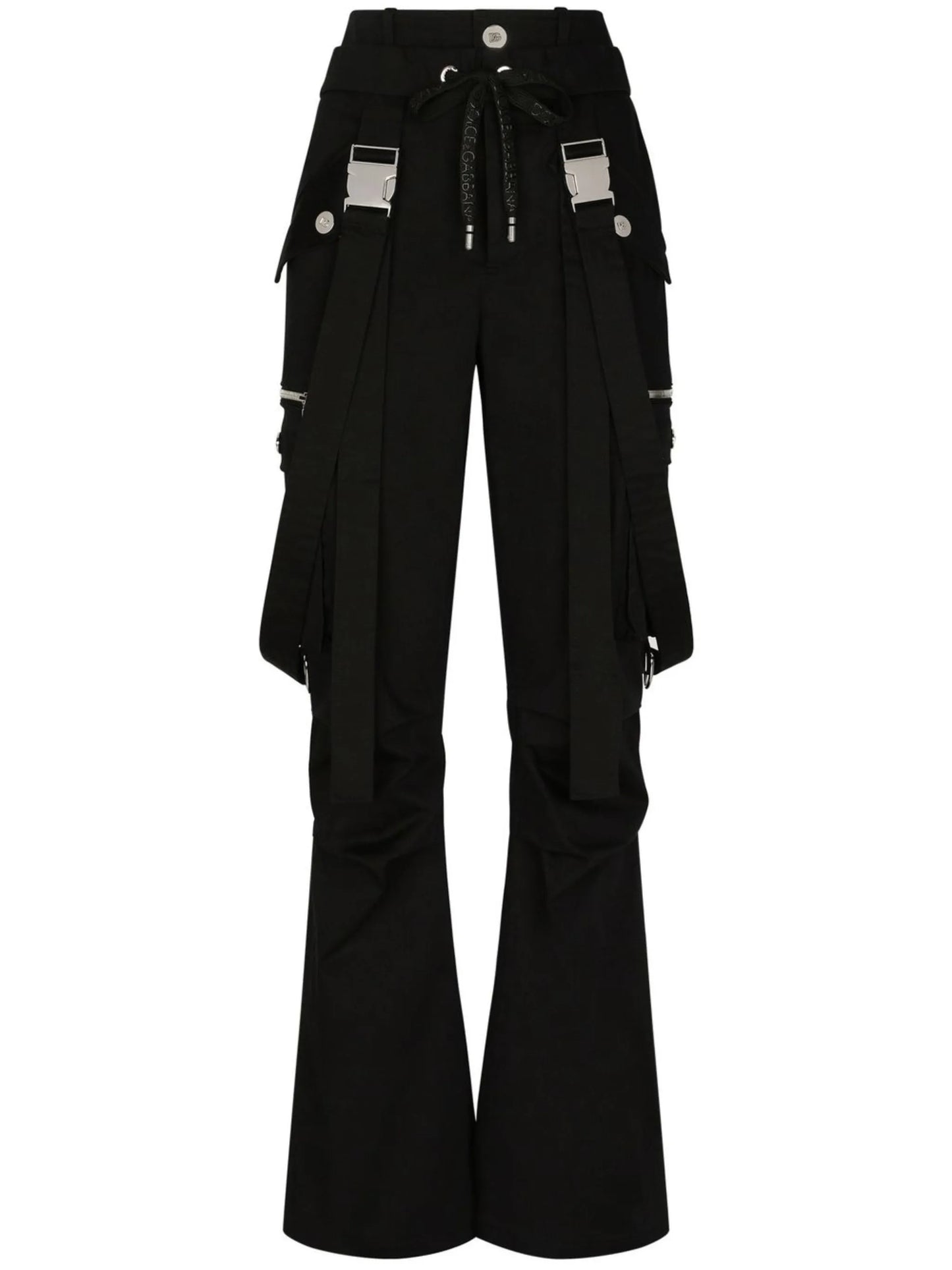 suspender detail cargo trousers