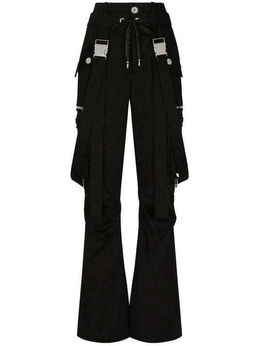 suspender detail cargo trousers