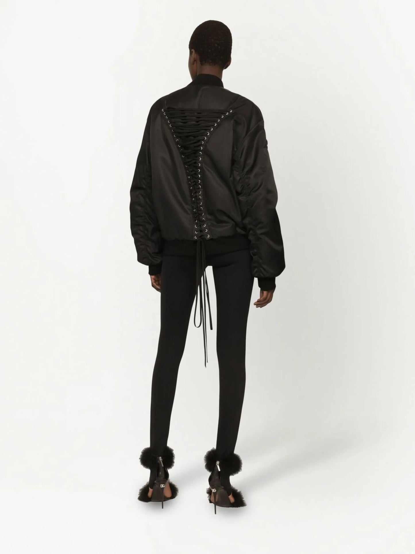 lace-up bomber jacket