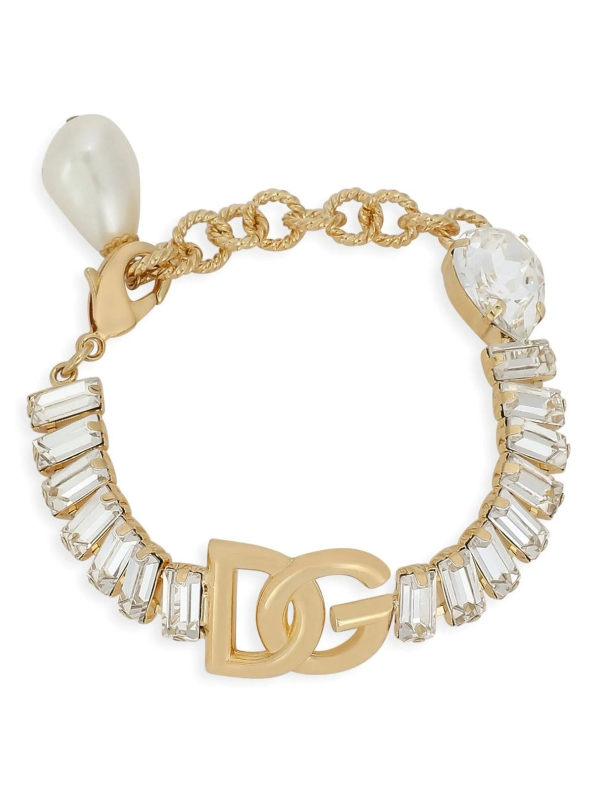 bracelet with rhinestones and logo