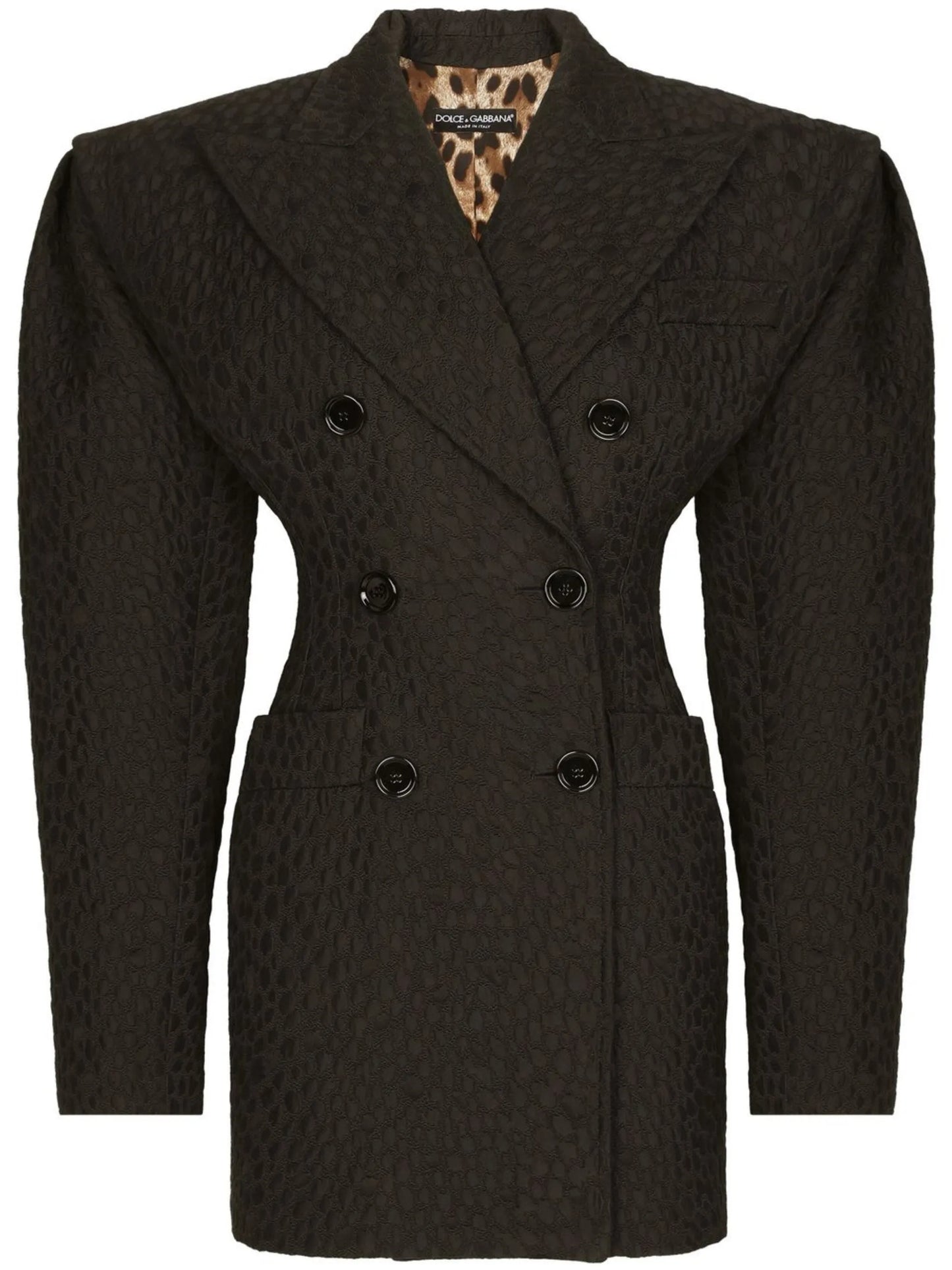 cloqué double-breasted jacket
