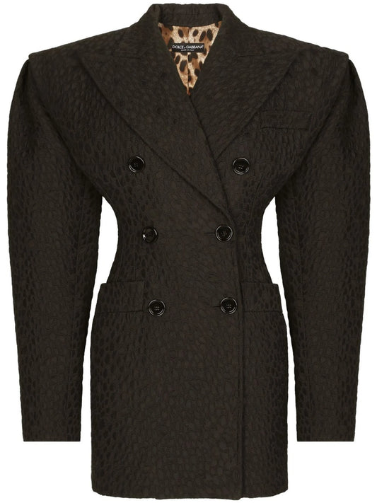 cloqué double-breasted jacket