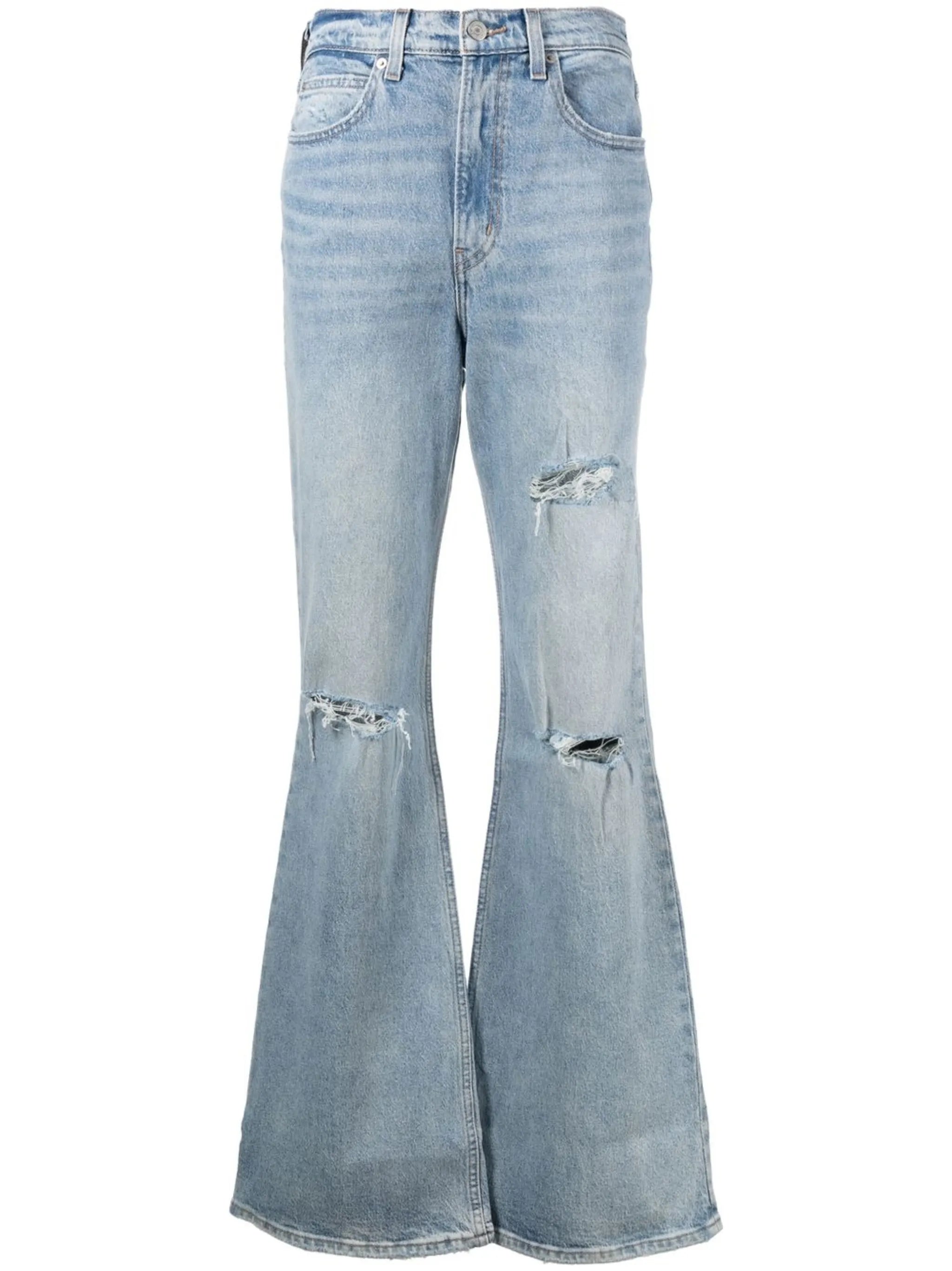 70's high-waisted flared jeans