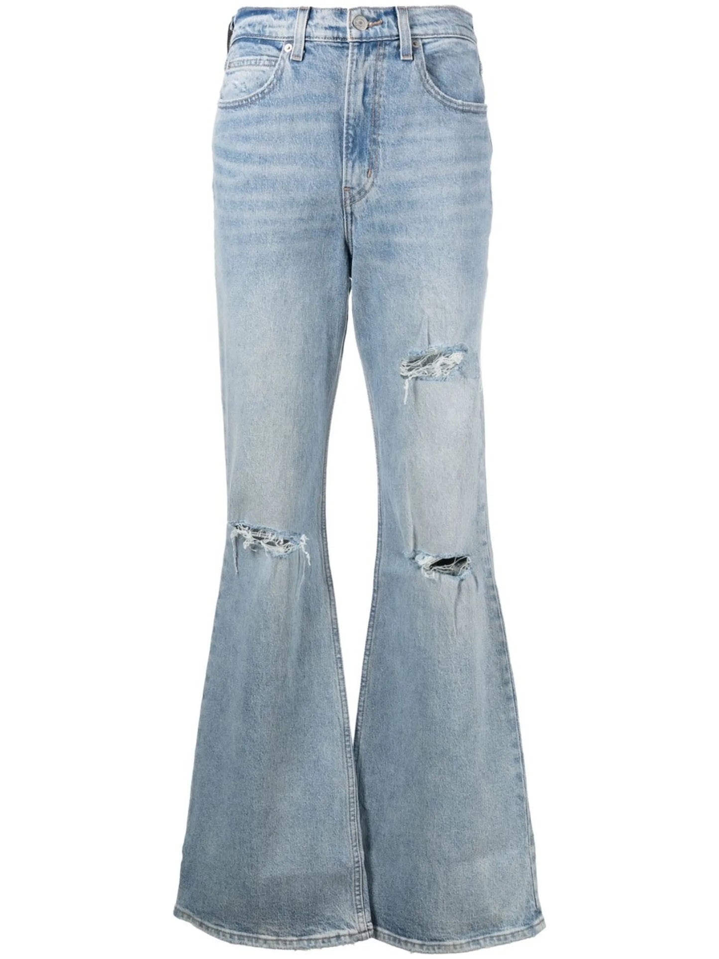 70's high-waisted flared jeans