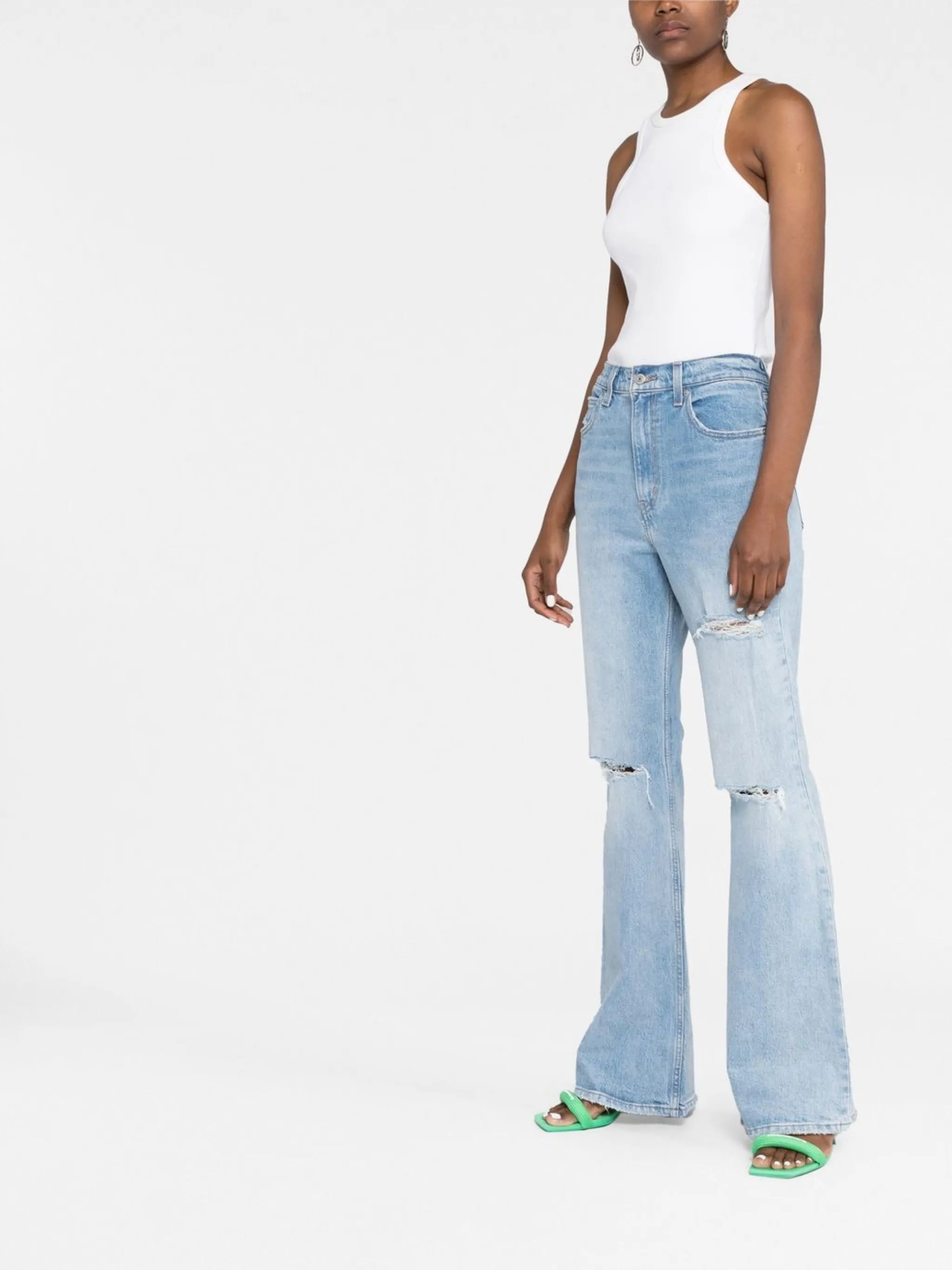 70's high-waisted flared jeans