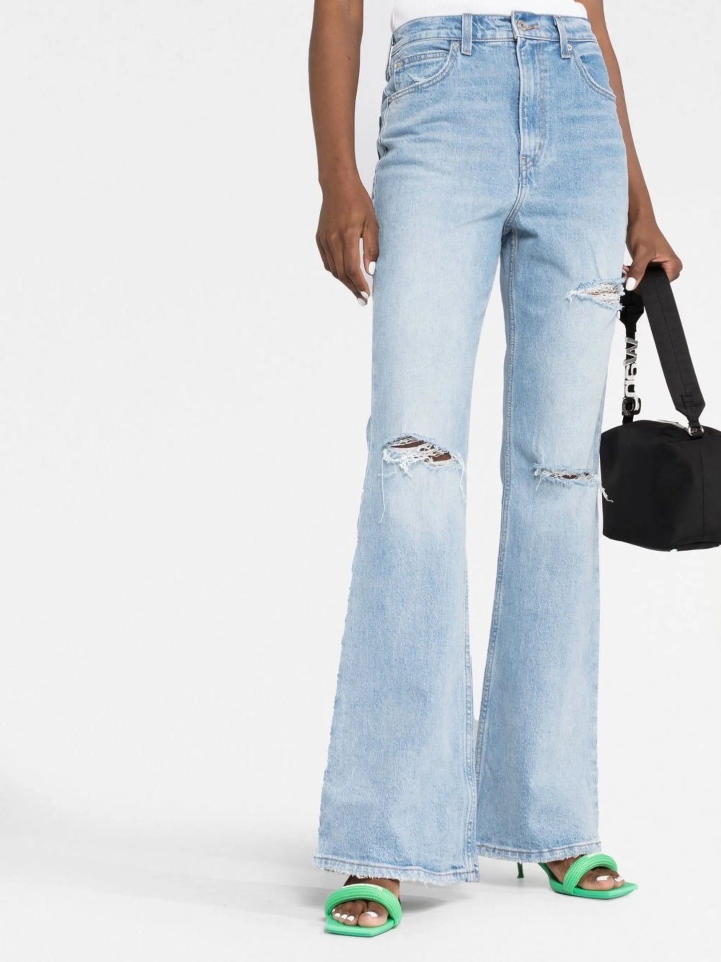 70's high-waisted flared jeans