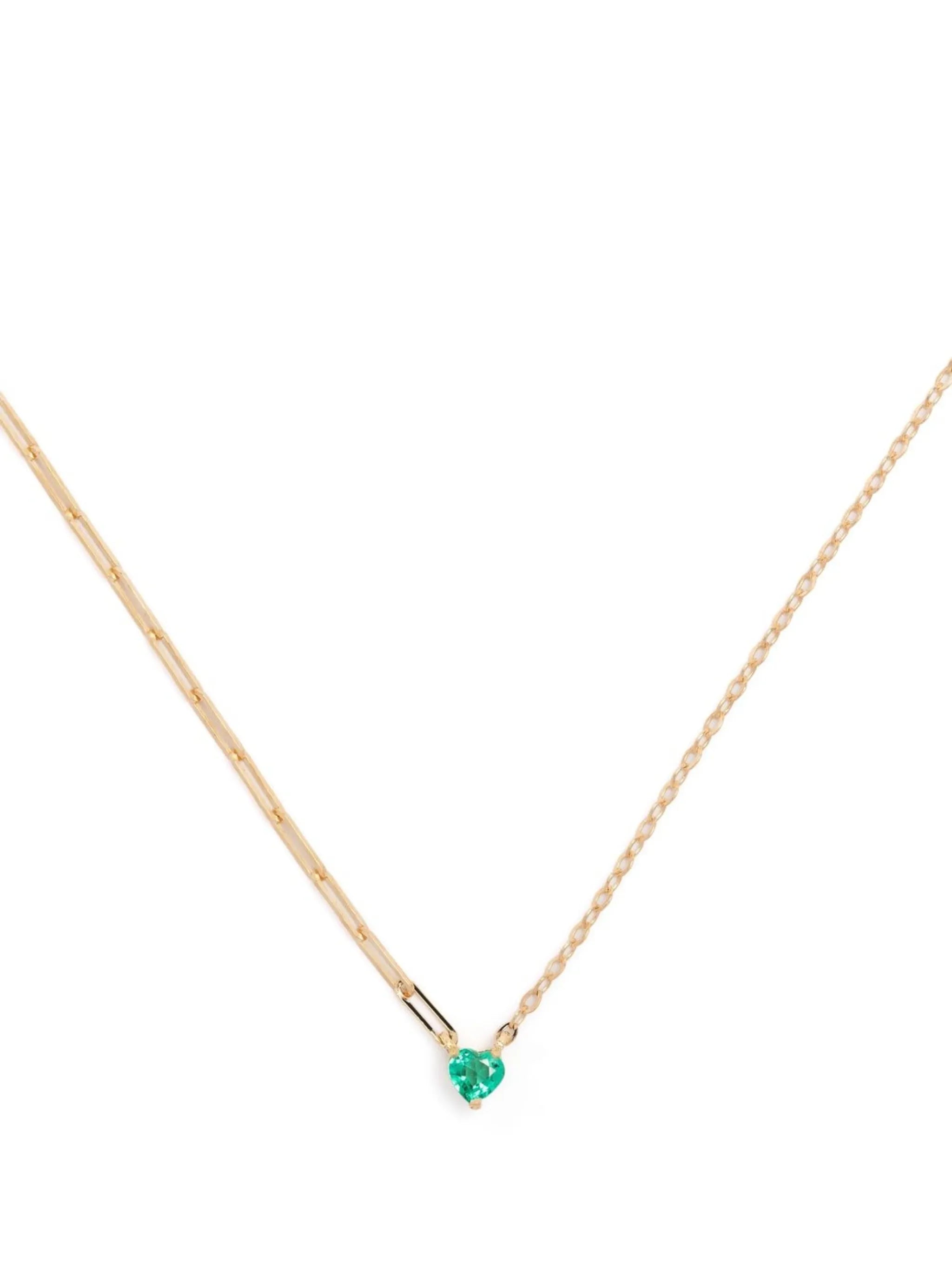 18kt yellow gold Collier emerald necklace