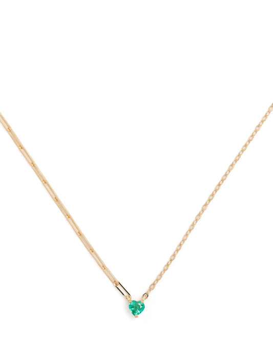 18kt yellow gold Collier emerald necklace