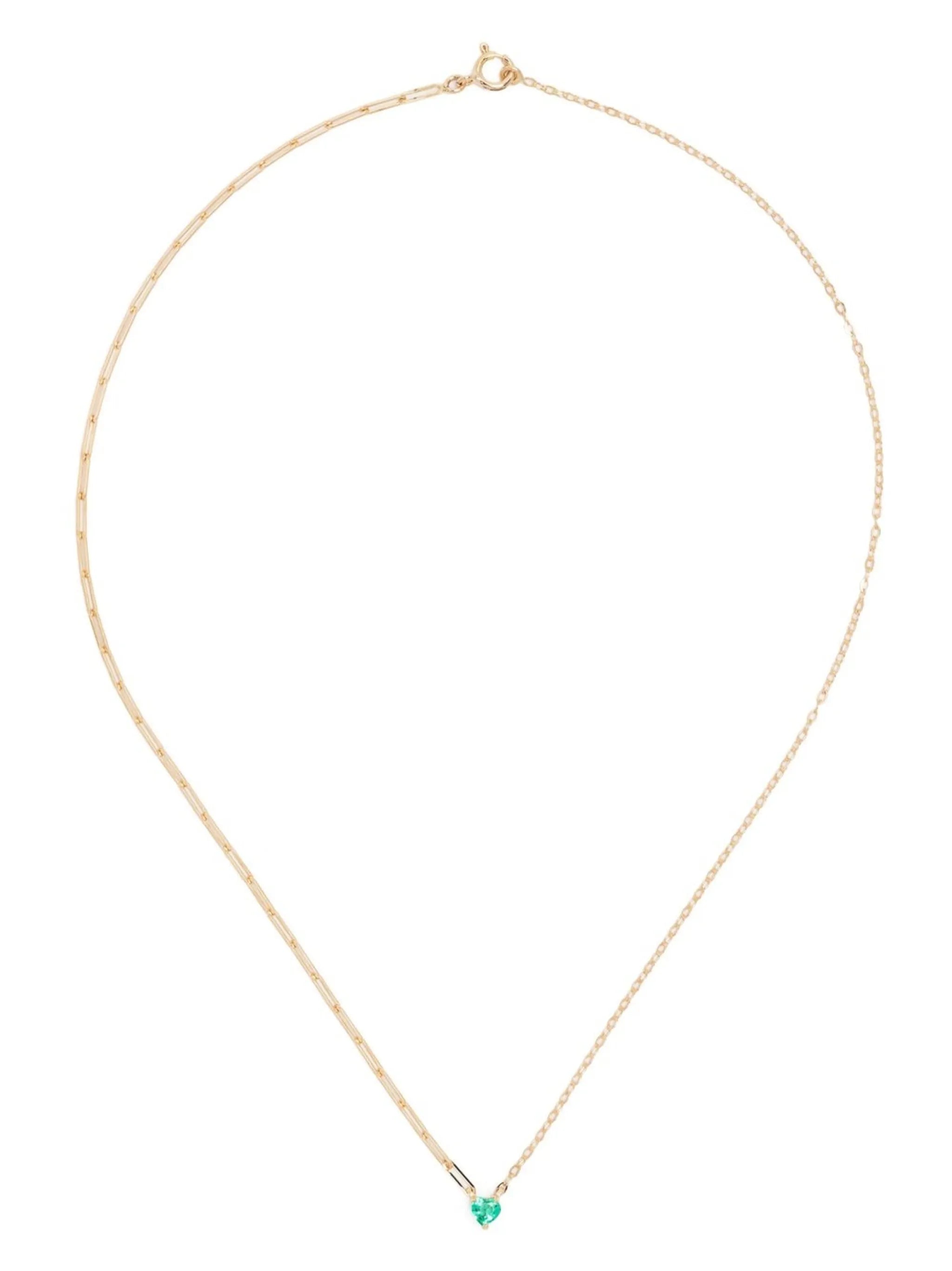 18kt yellow gold Collier emerald necklace