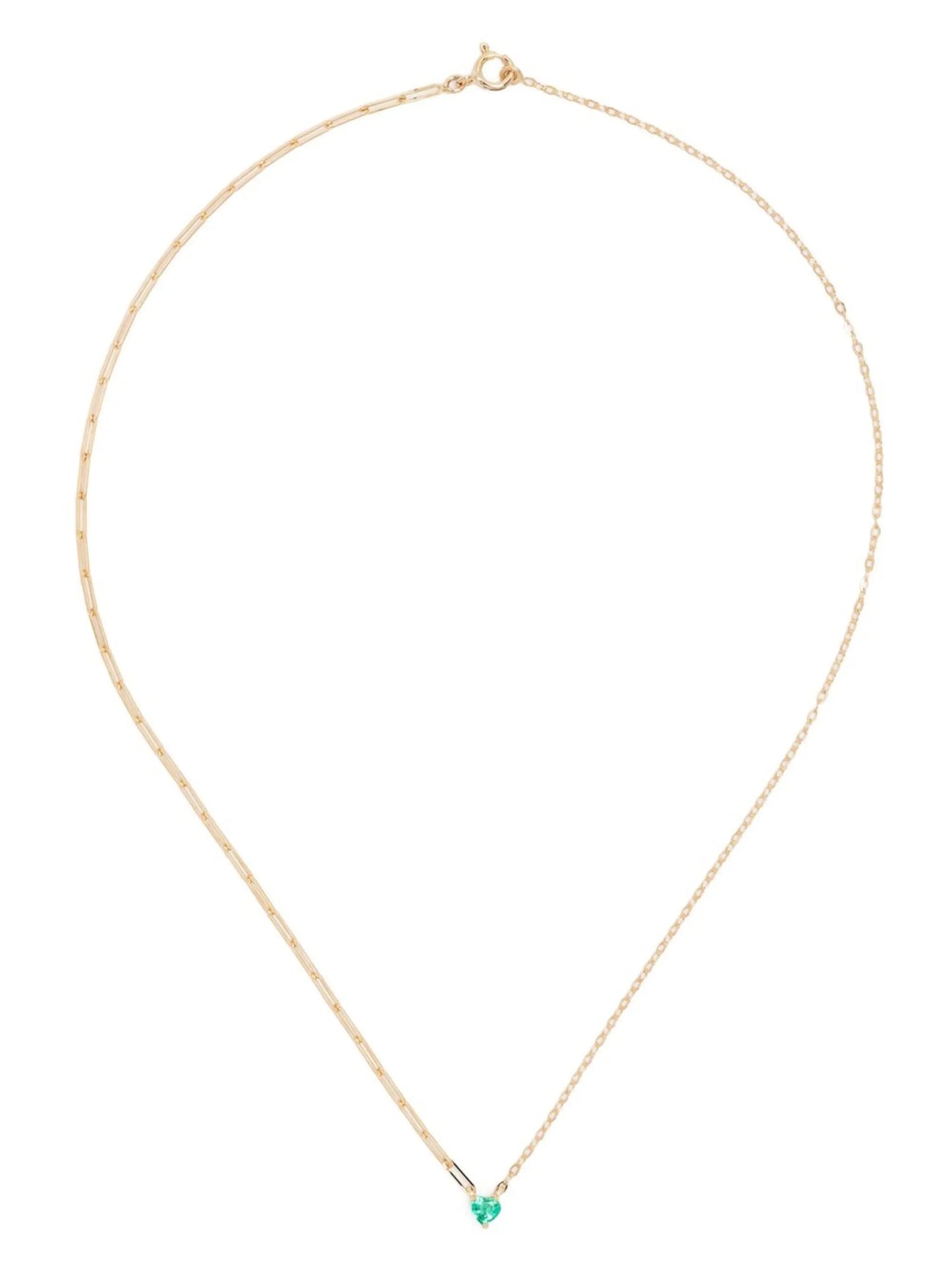 18kt yellow gold Collier emerald necklace