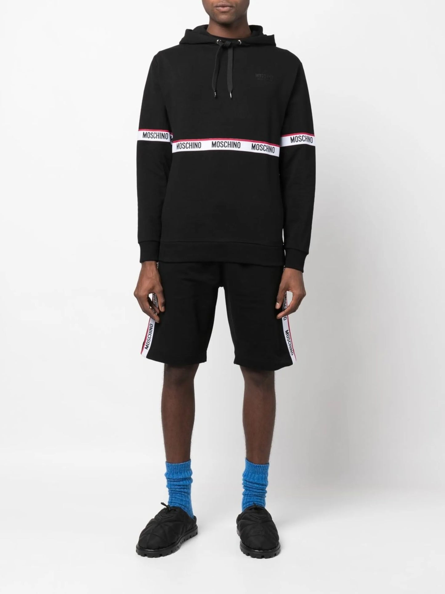 logo-tape hoodie