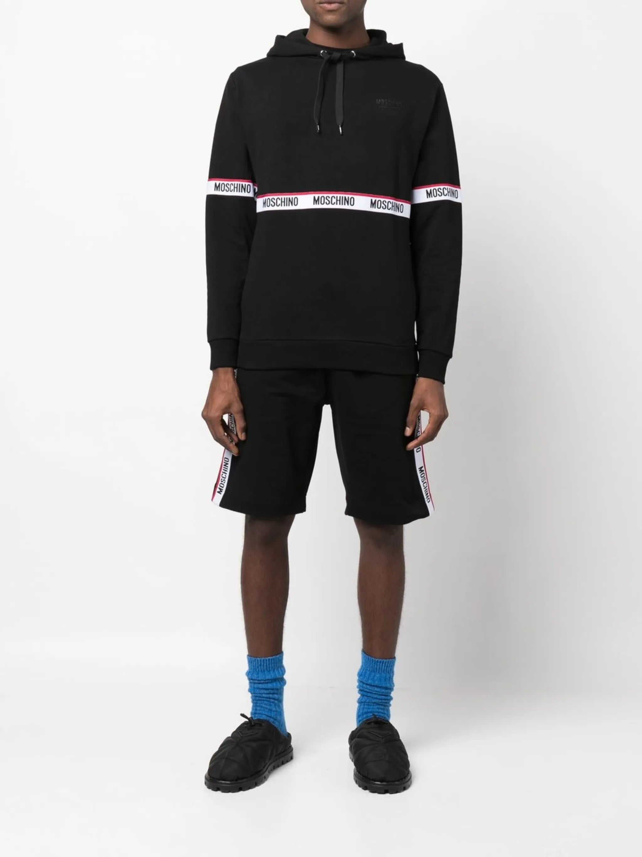 logo-tape jersey shorts