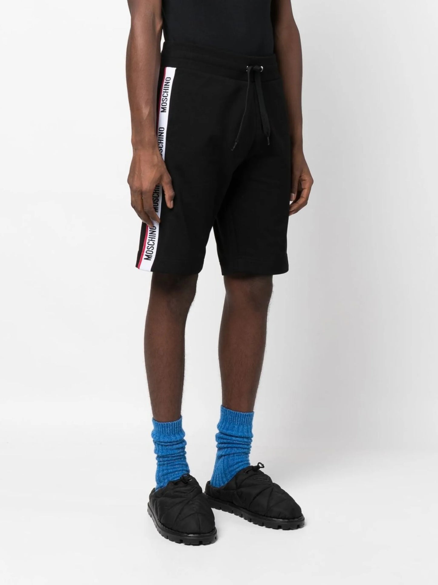 logo-tape jersey shorts