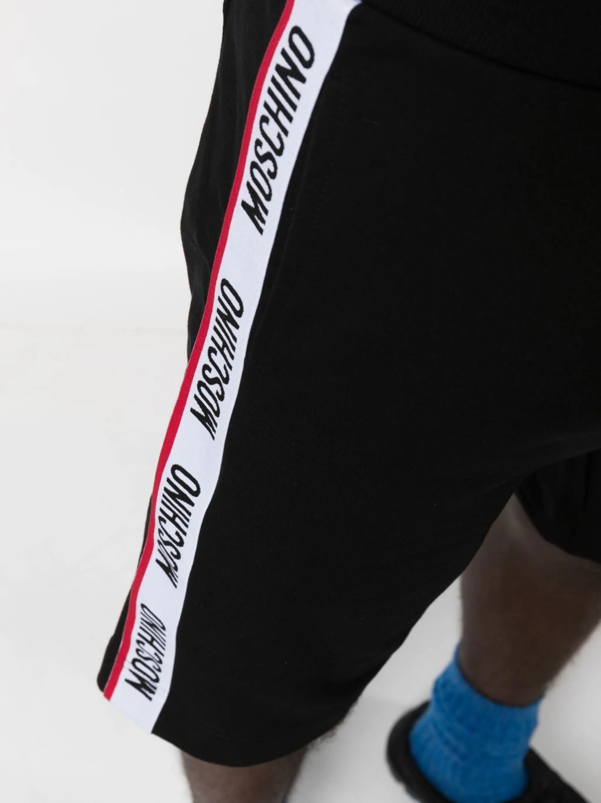 logo-tape jersey shorts