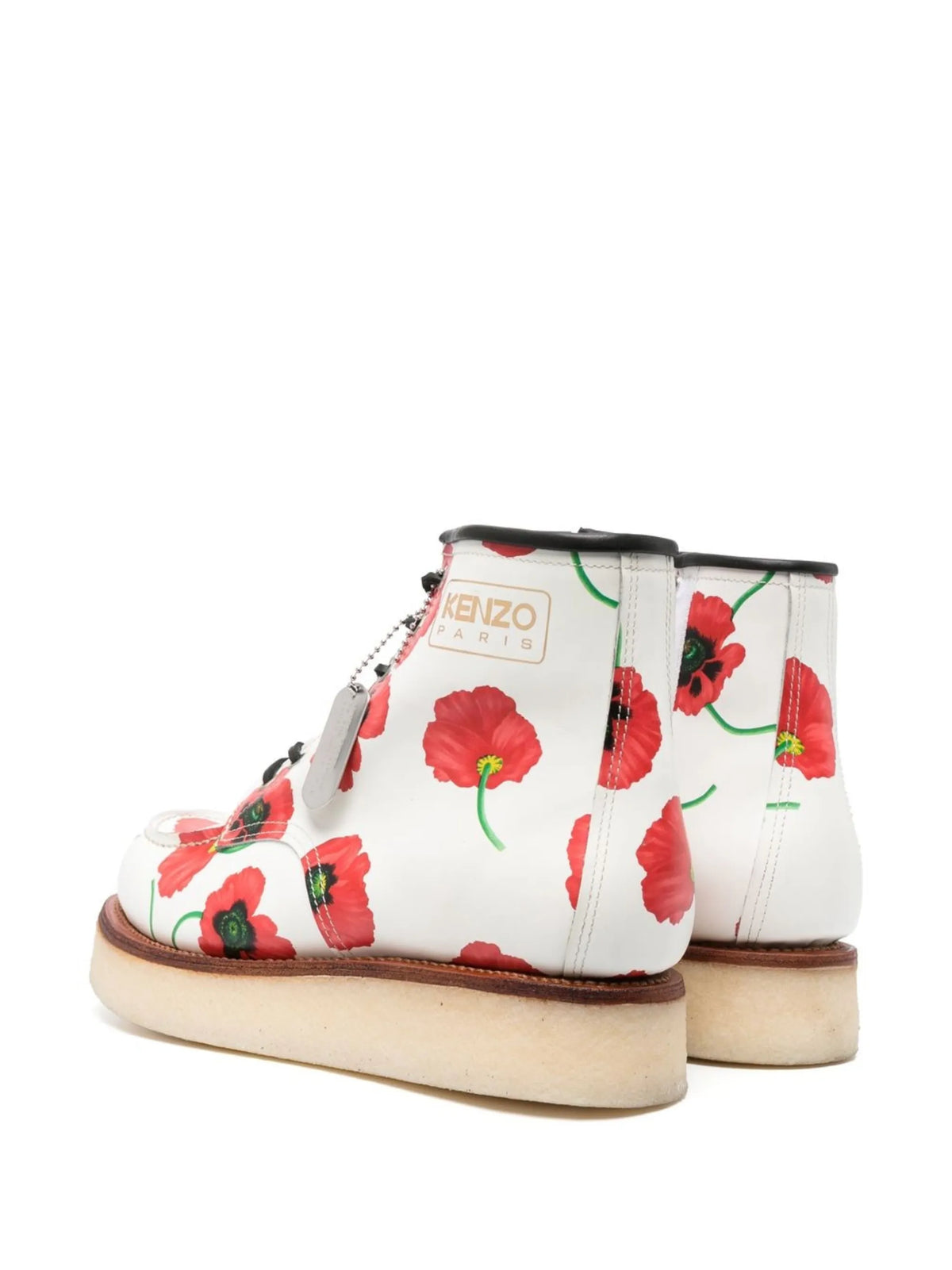 Yama floral-print lace-up boots