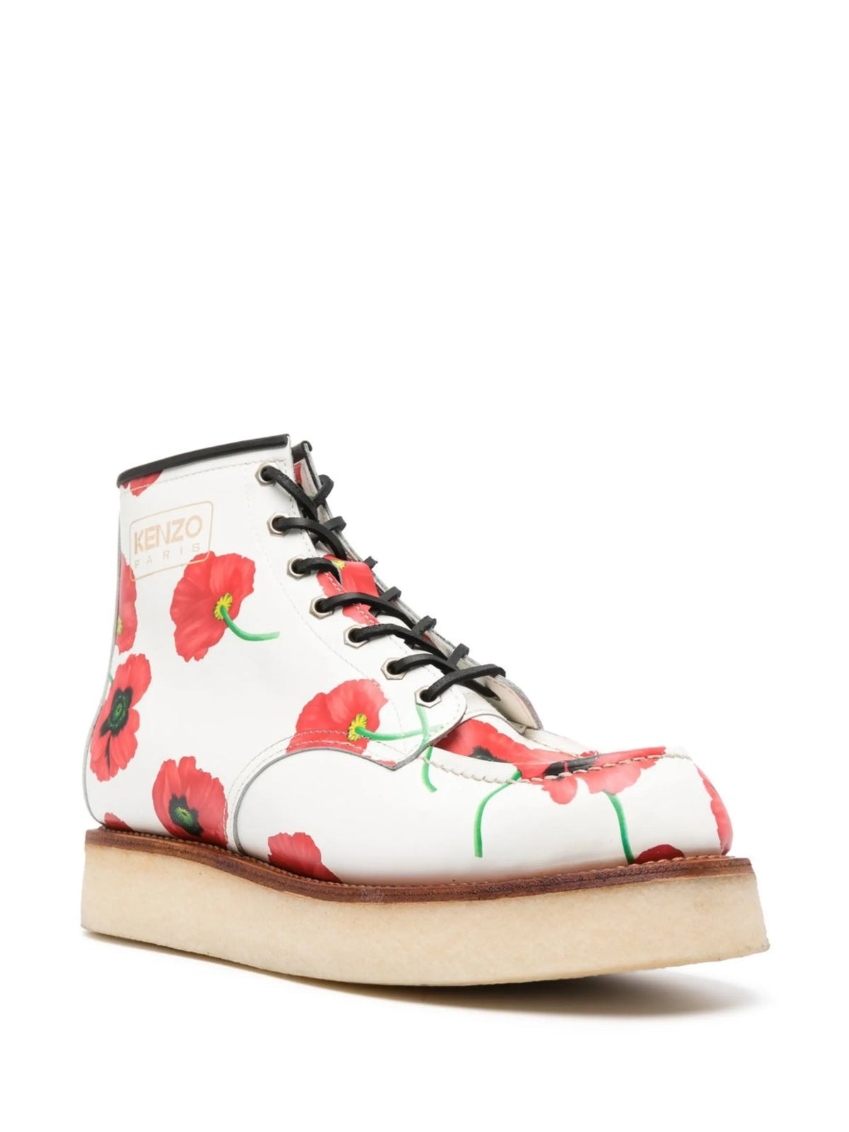 Yama floral-print lace-up boots